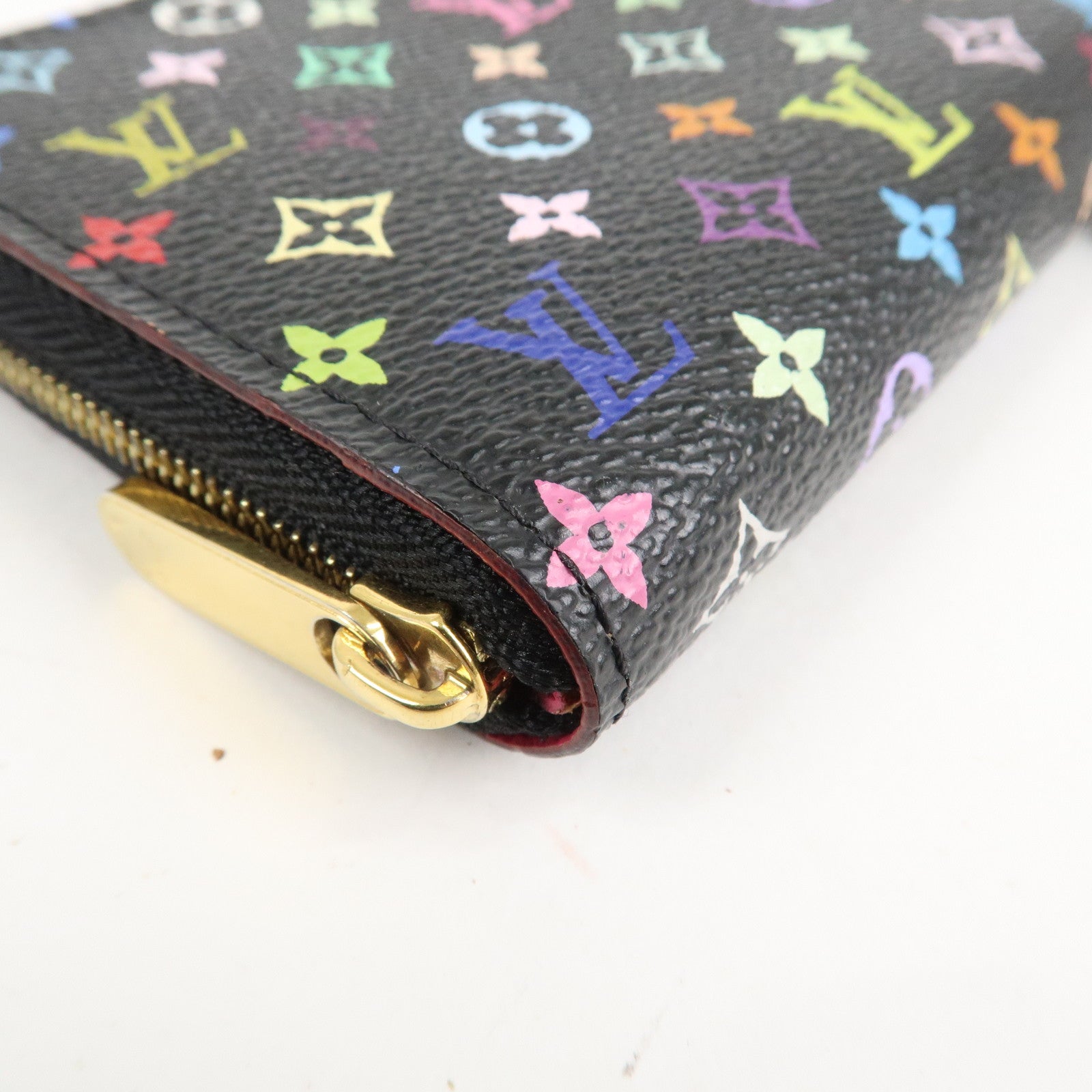 Louis Vuitton Monogram Multicolor Zippy Coin Wallet Noir M93740 Used