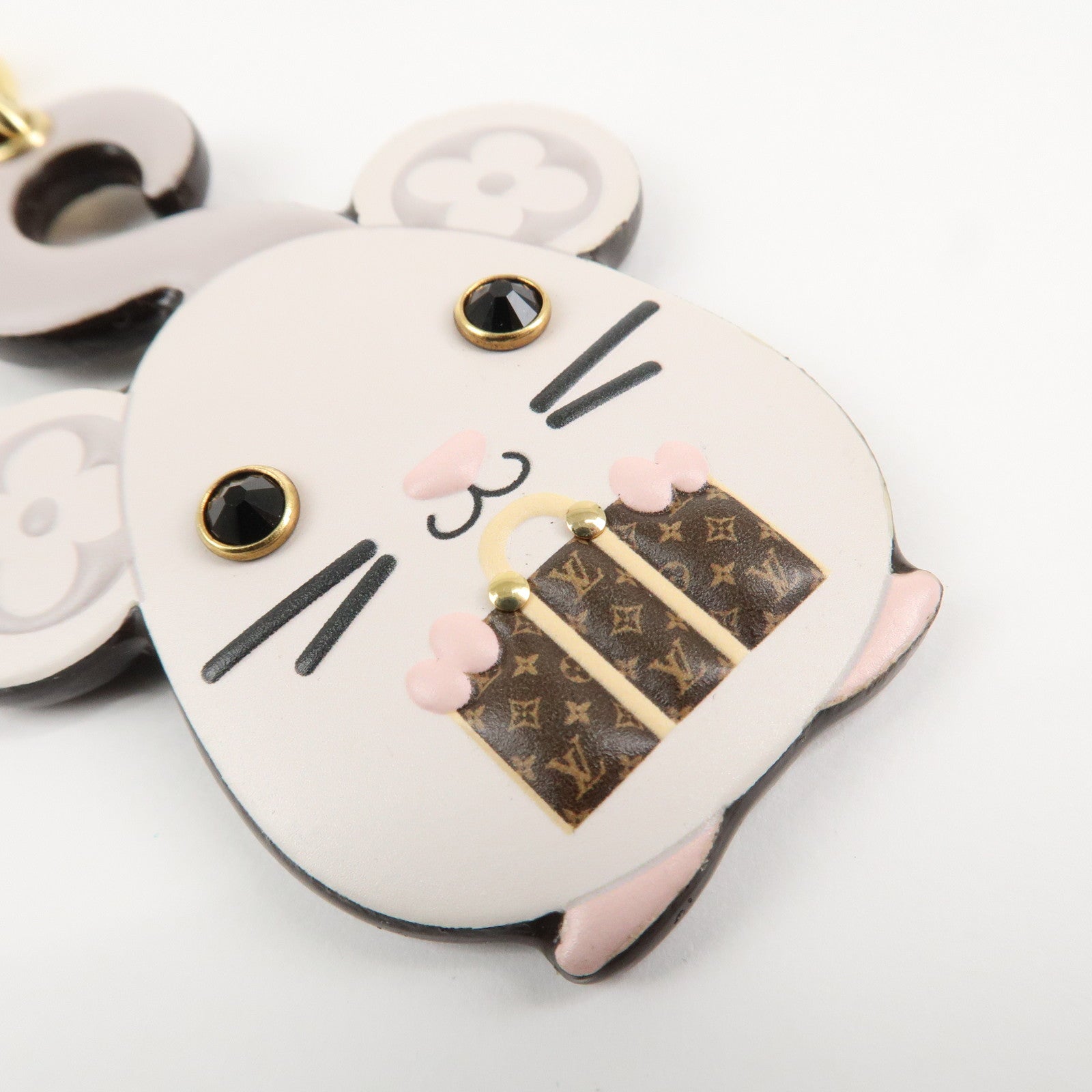 Louis Vuitton Monogram Porte Cles Vuittonite Mouse Bag Charm M69014 Used