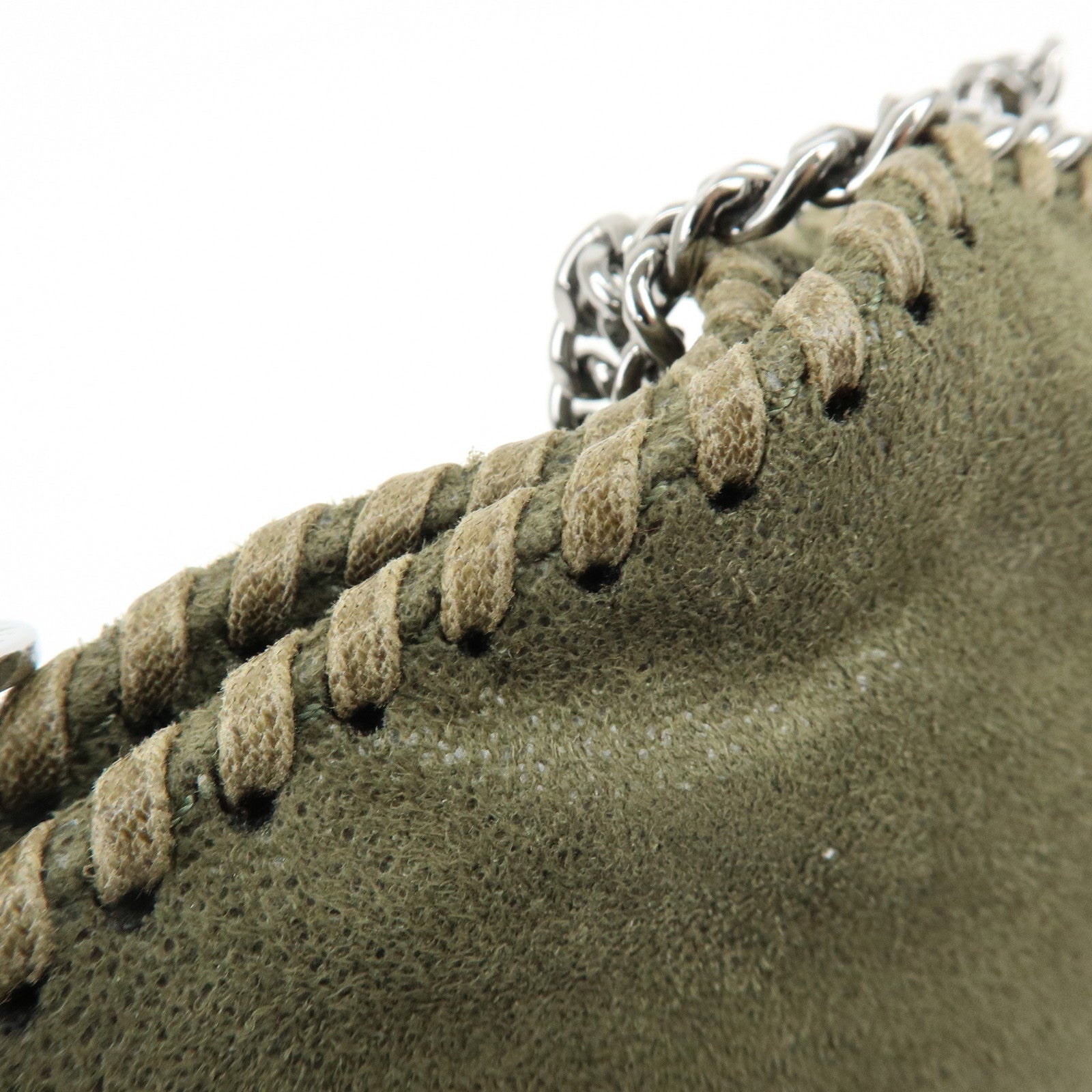 STELLA MCCARTNEY Falabella Mini Faux Leather 2Way Bag Khaki