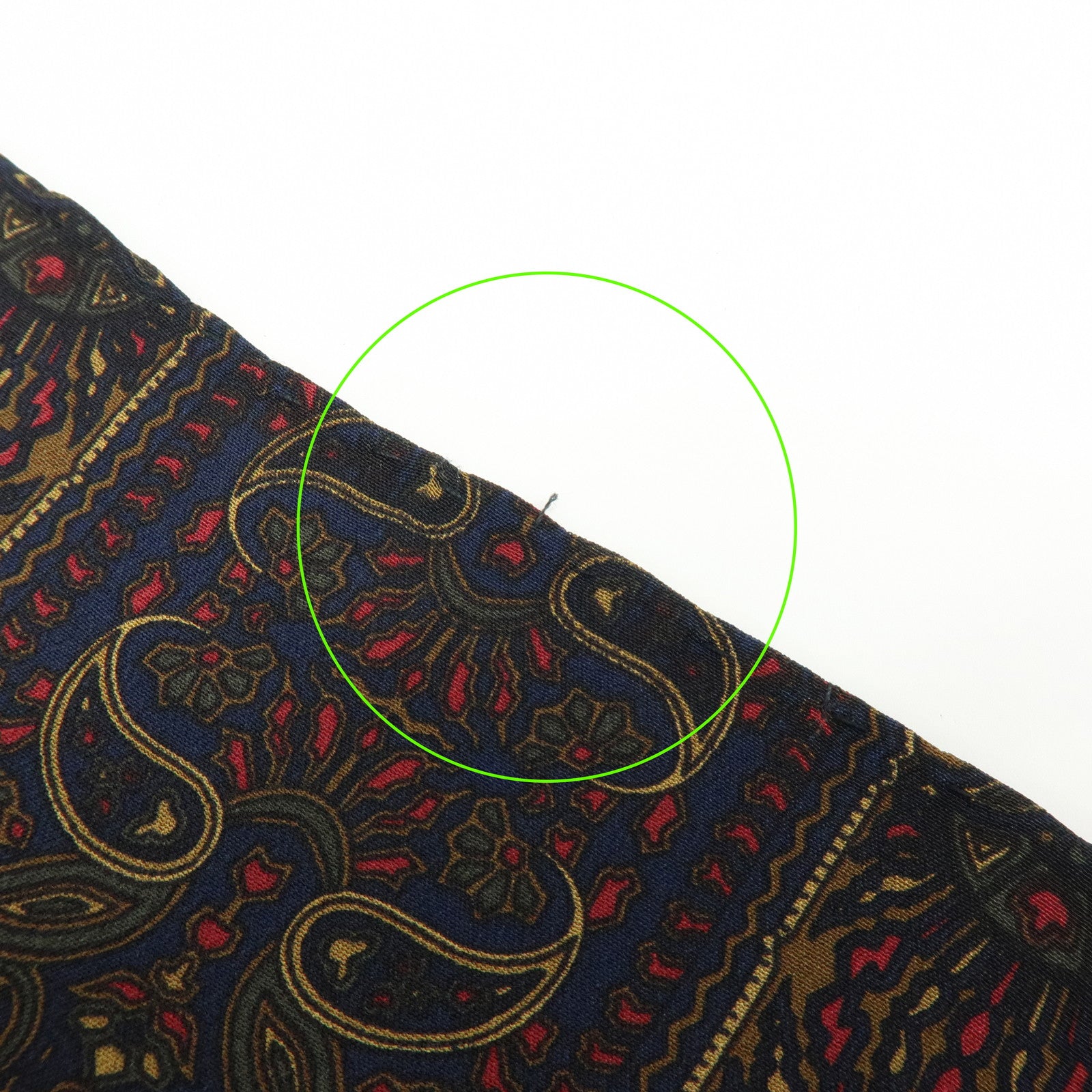 CHANEL Silk 100% Scarf Paisley Pattern Brown Multicolor