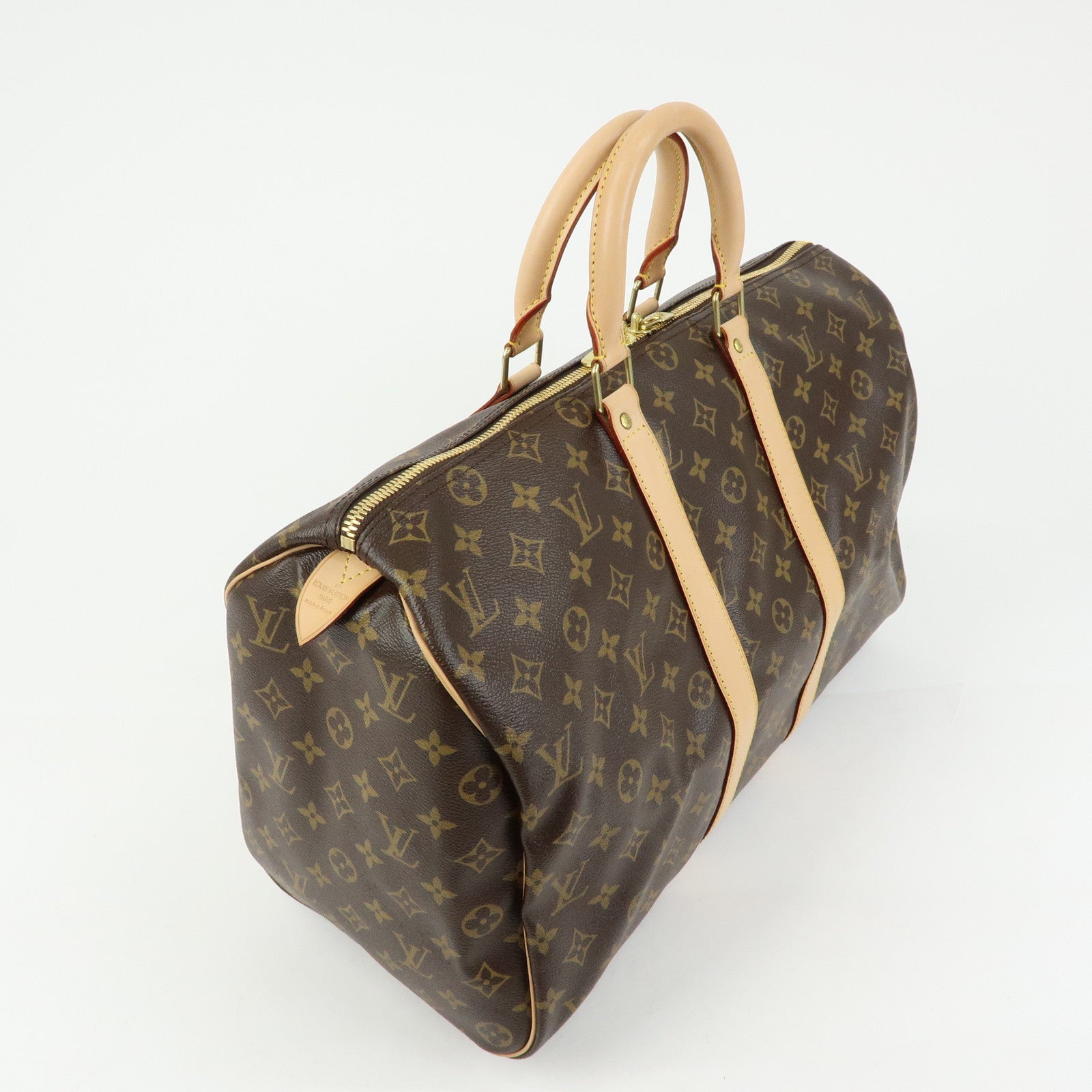 Louis Vuitton Monogram Keep All 45 Boston Bag Brown M41428