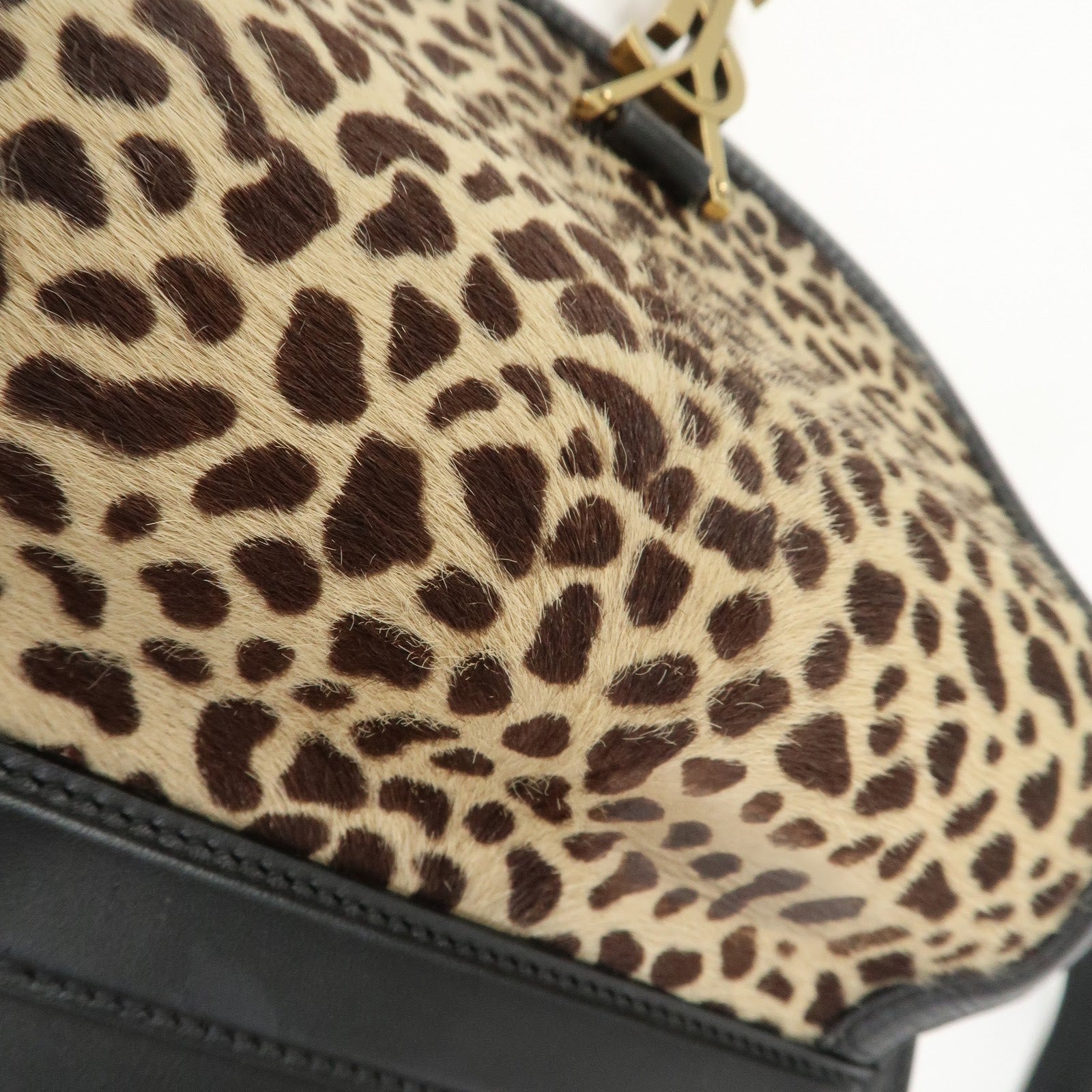 SAINT LAURENT PARIS Cassandre KaiaSmall Leopard Shoulder Bag 619740