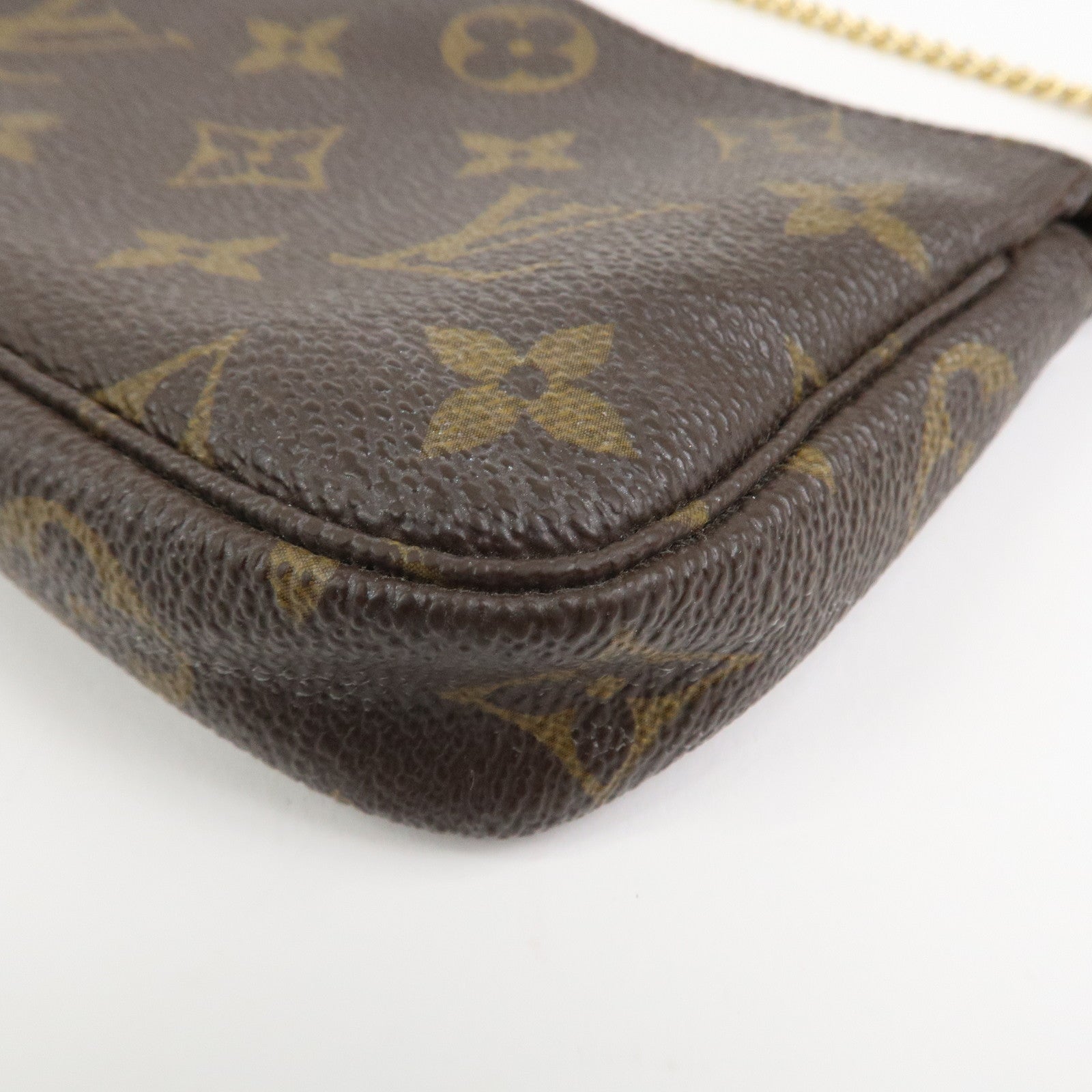 Louis Vuitton Monogram Mini Pochette Accessoires Hand Bag M58009
