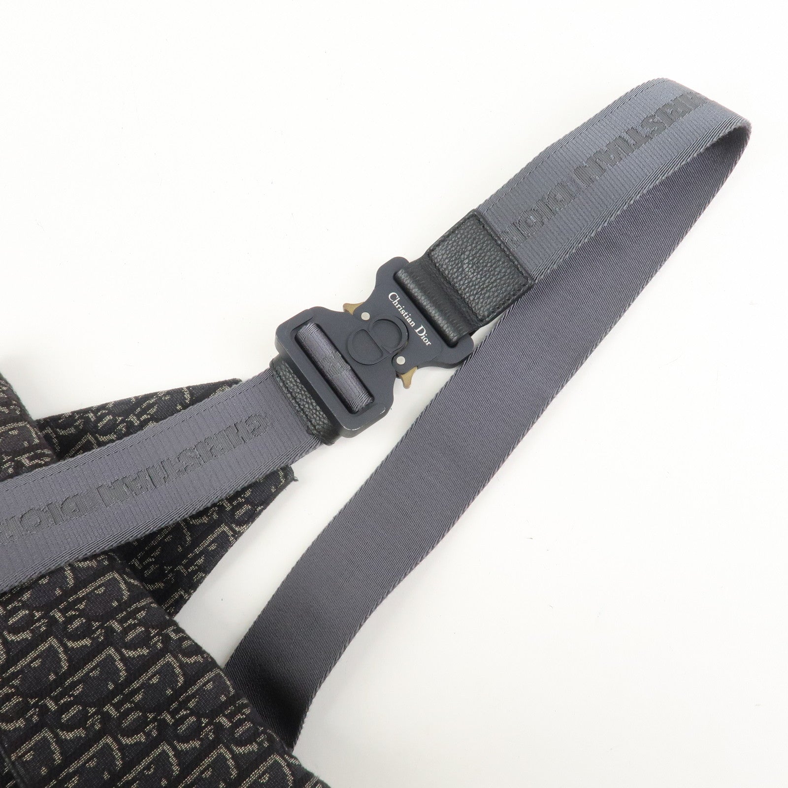 Christian Dior Oblique Saddle Jacquard Canvas Leather Waist Bag