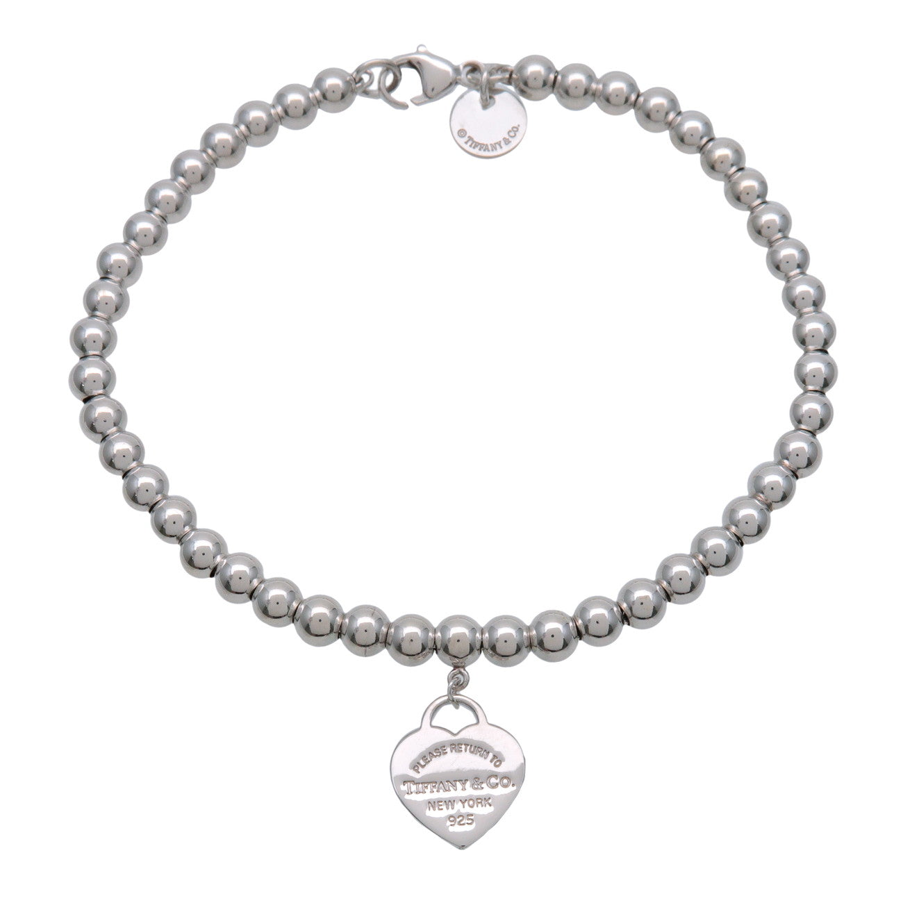 Tiffany & Co Return to Tiffany Mini Heart Tag Beads Bracelet SV925
