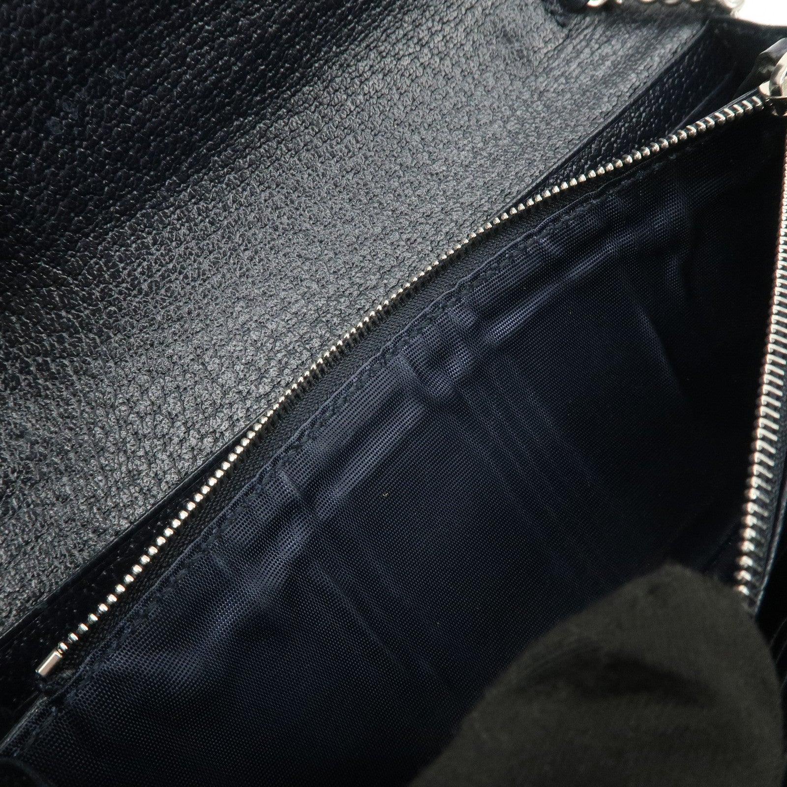 GUCCI New Jackie 1961 Sherry GG Supreme Chain Wallet Navy 652681