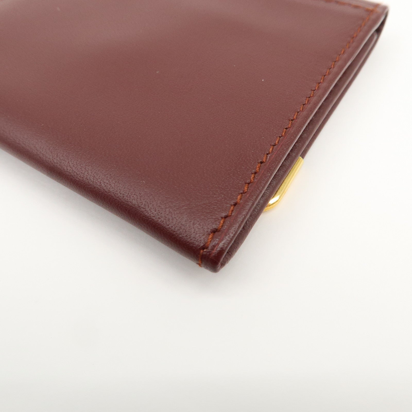 Cartier Must Line Leather Coin Case Bordeaux