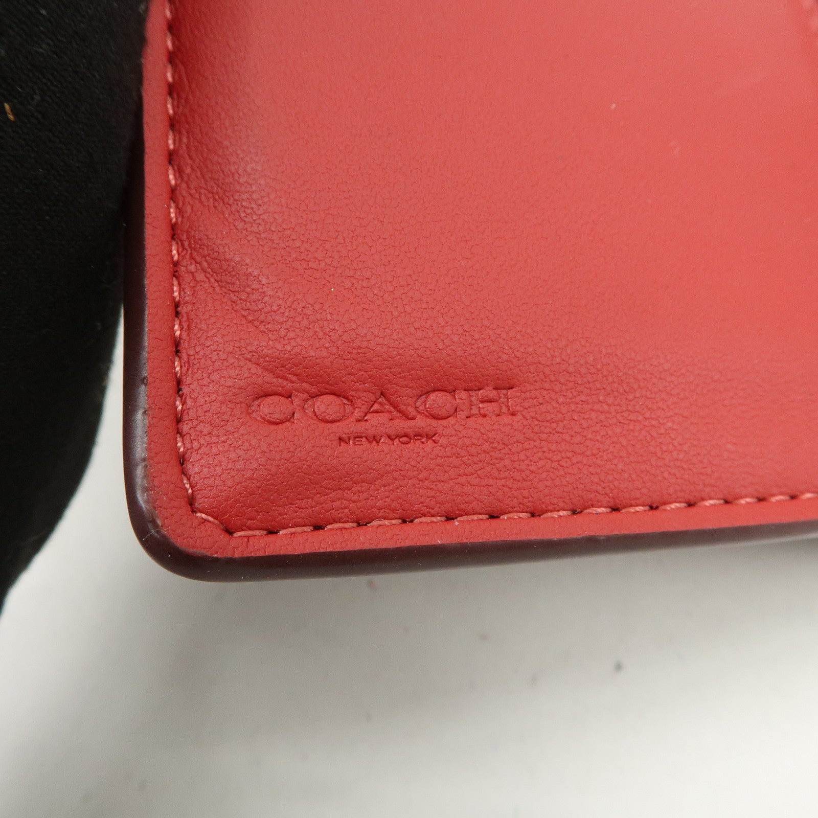 COACH Set of 5 Signature PVC Leather Compact Wallets Brown Red