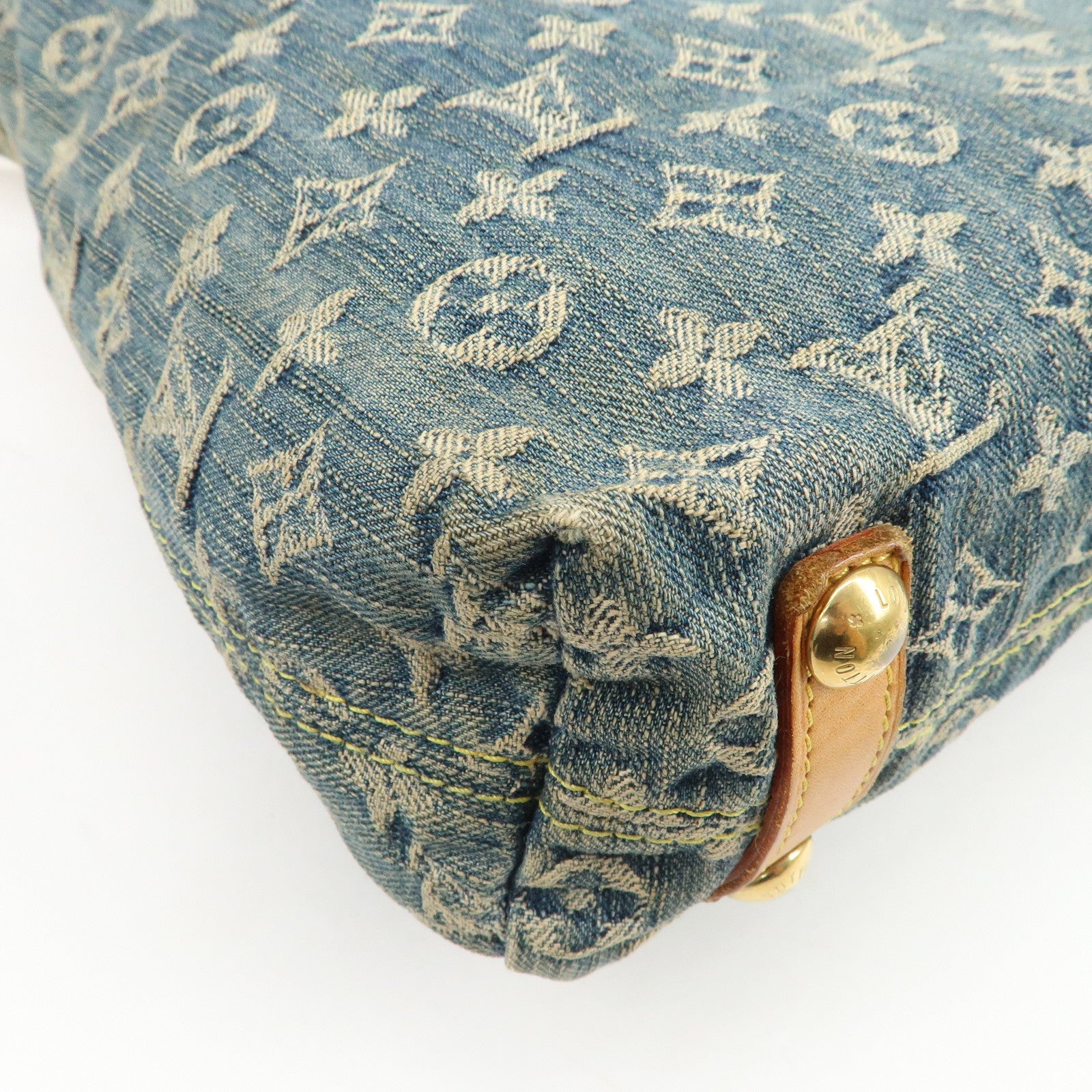 Louis Vuitton Monogram Denim Baggy GM Shoulder Bag Blue M95048