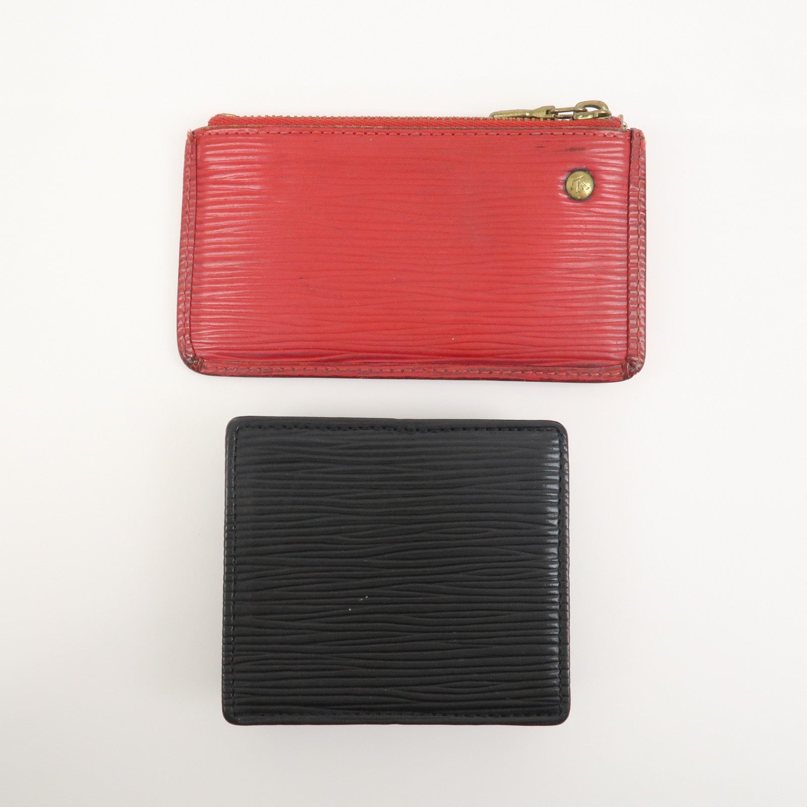 Louis Vuitton Epi Set of 2 Coin Case Red Noir M63807/M63692