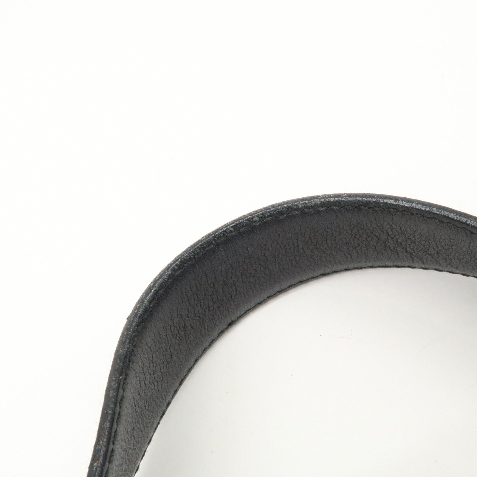 PRADA Leather Shoulder Bag Hand Bag Black