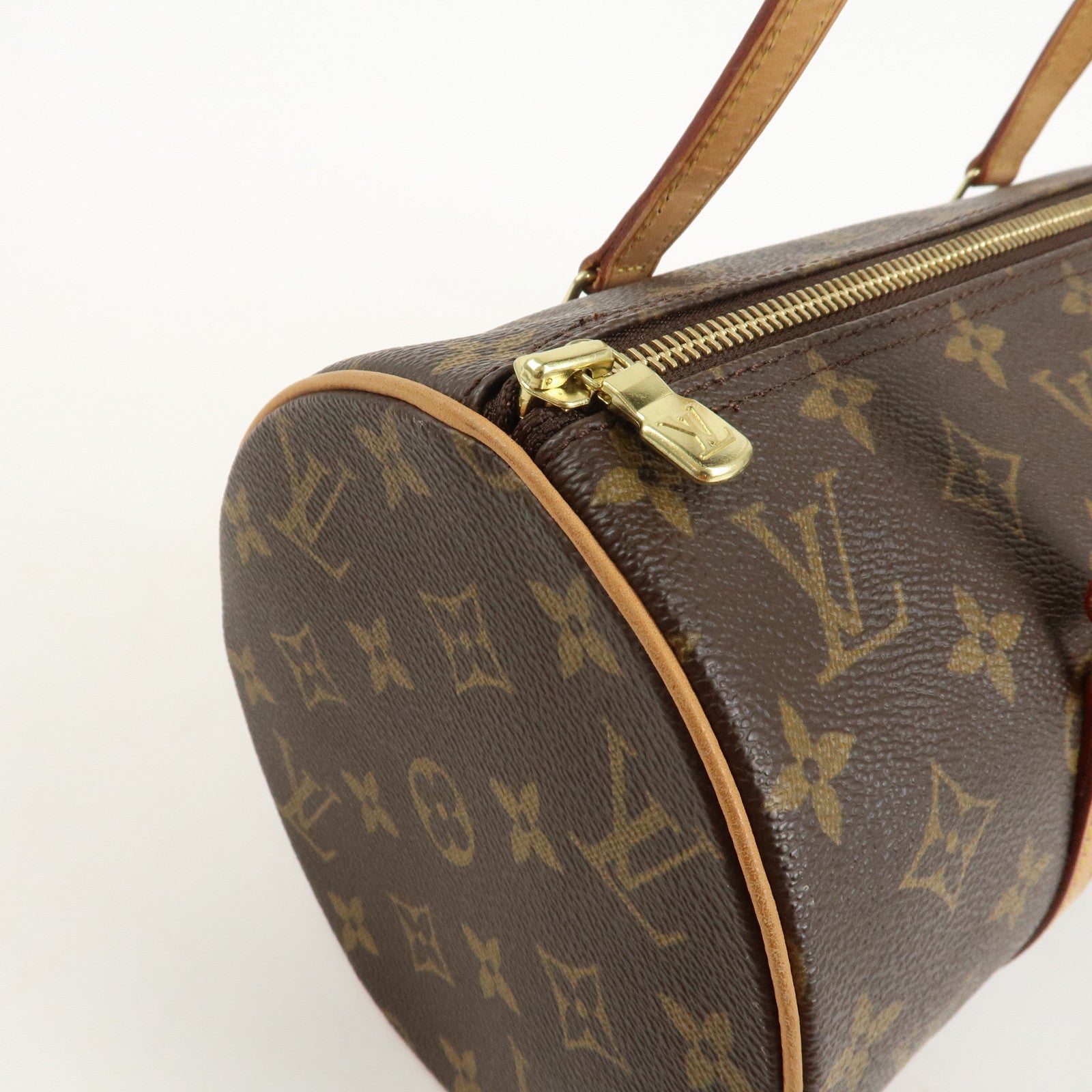 Louis Vuitton Monogram Papillon 30 Hand Bag New Style Brown M51385 Used