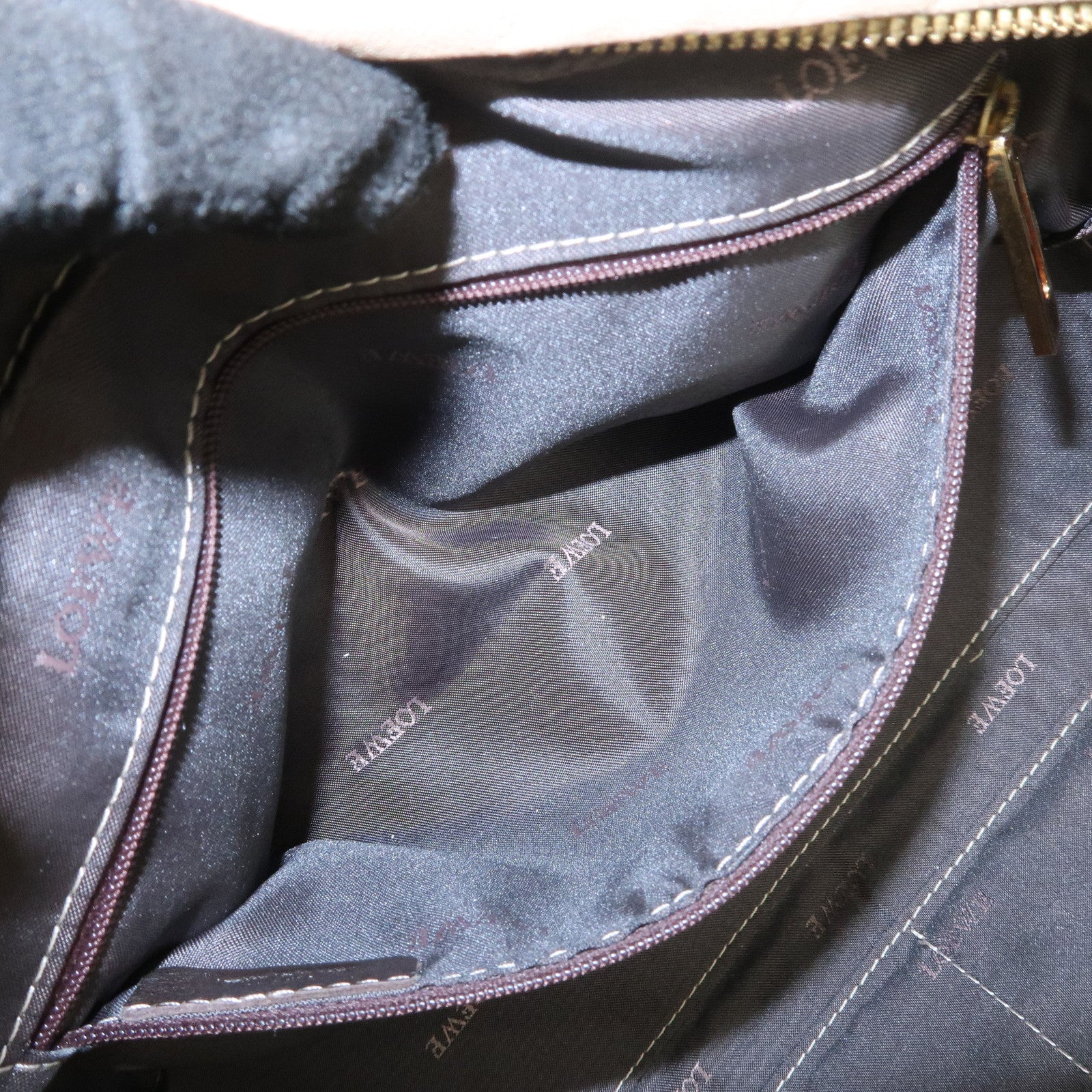 LOEWE Anagram Amazona 28 Nappa Leather Hand Bag Gold