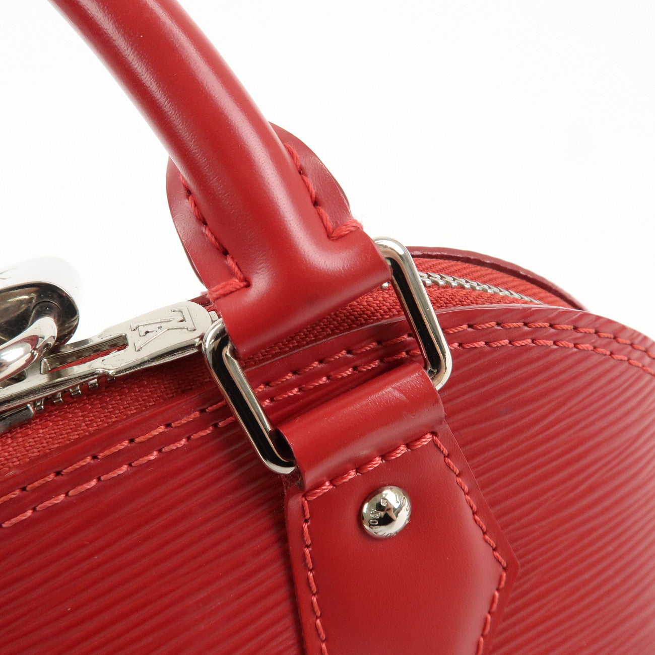 Louis Vuitton Epi Alma BB 2Way Hand Shoulder Bag Carmine M40850 Used