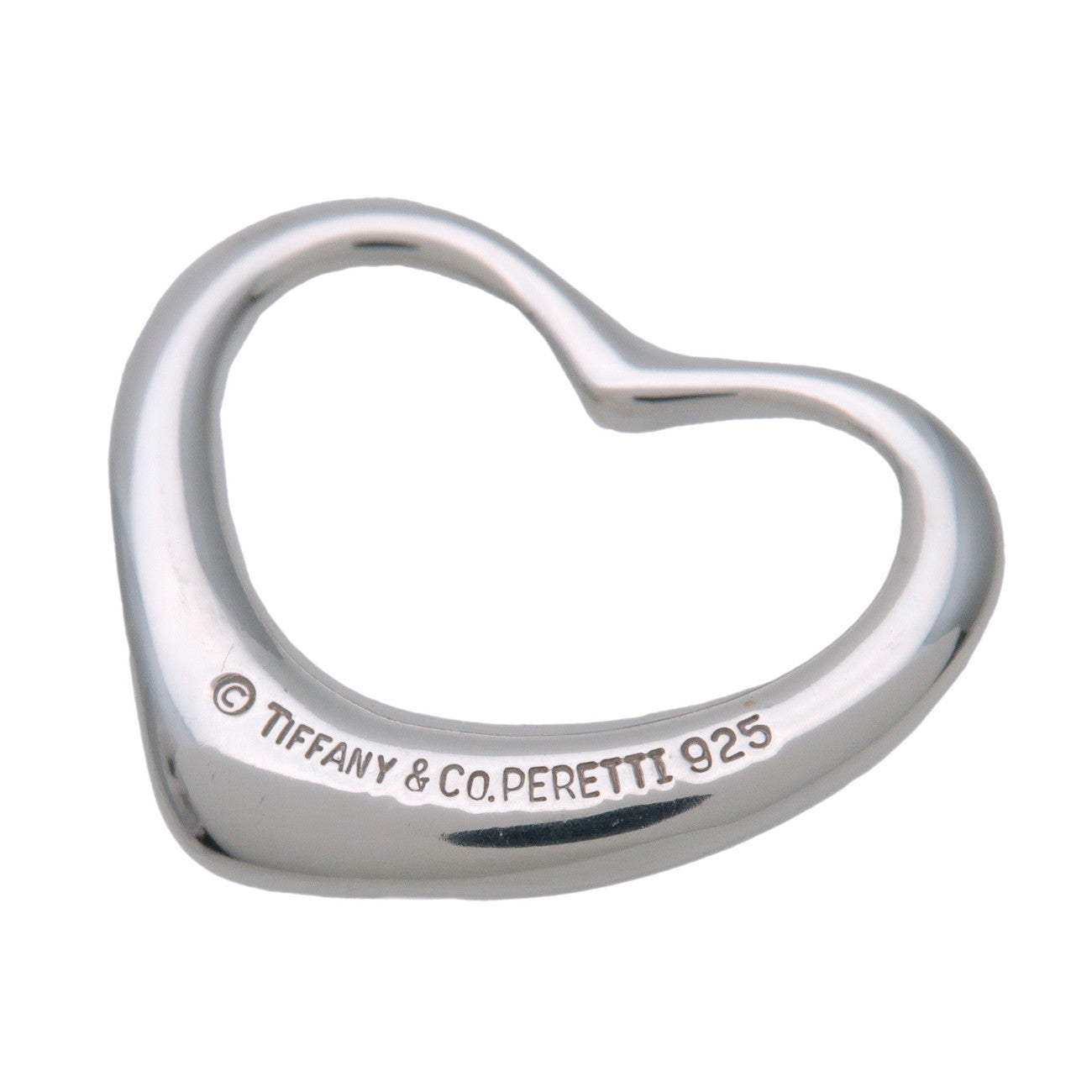 Tiffany & Co Open Heart Pendant Top 22MM SV925 Silver