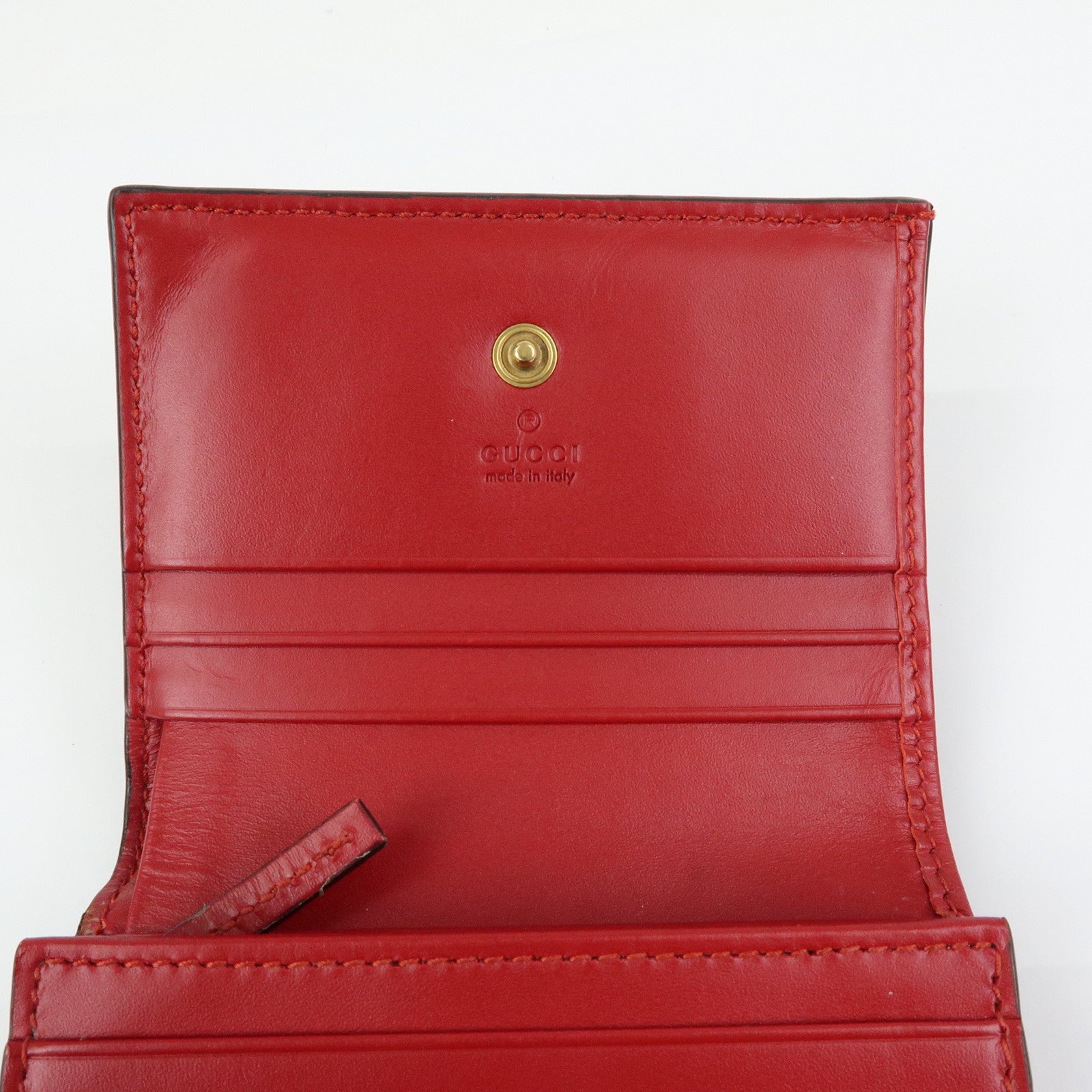 GUCCI Interlocking G GG Supereme Cherry Compact Wallet 476050