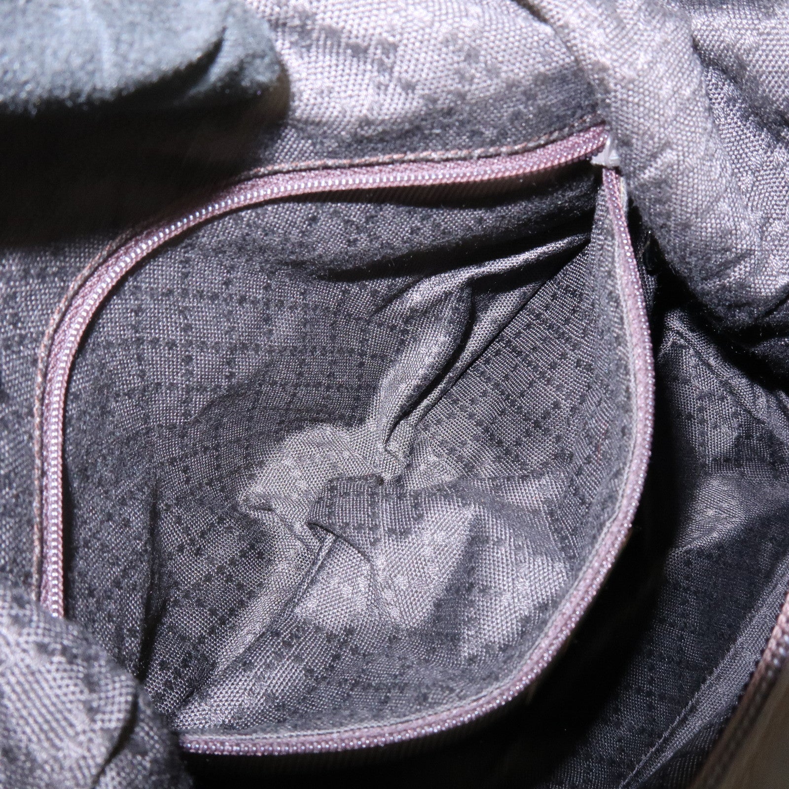 GUCCI Bamboo Nylon Leather Shoulder Bag Hand Bag Brown 000・2214