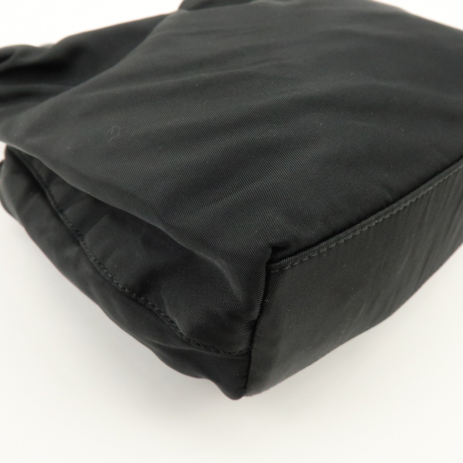 Christian Dior Malice Pearl Nylon Hand Bag Shoulder Bag Black