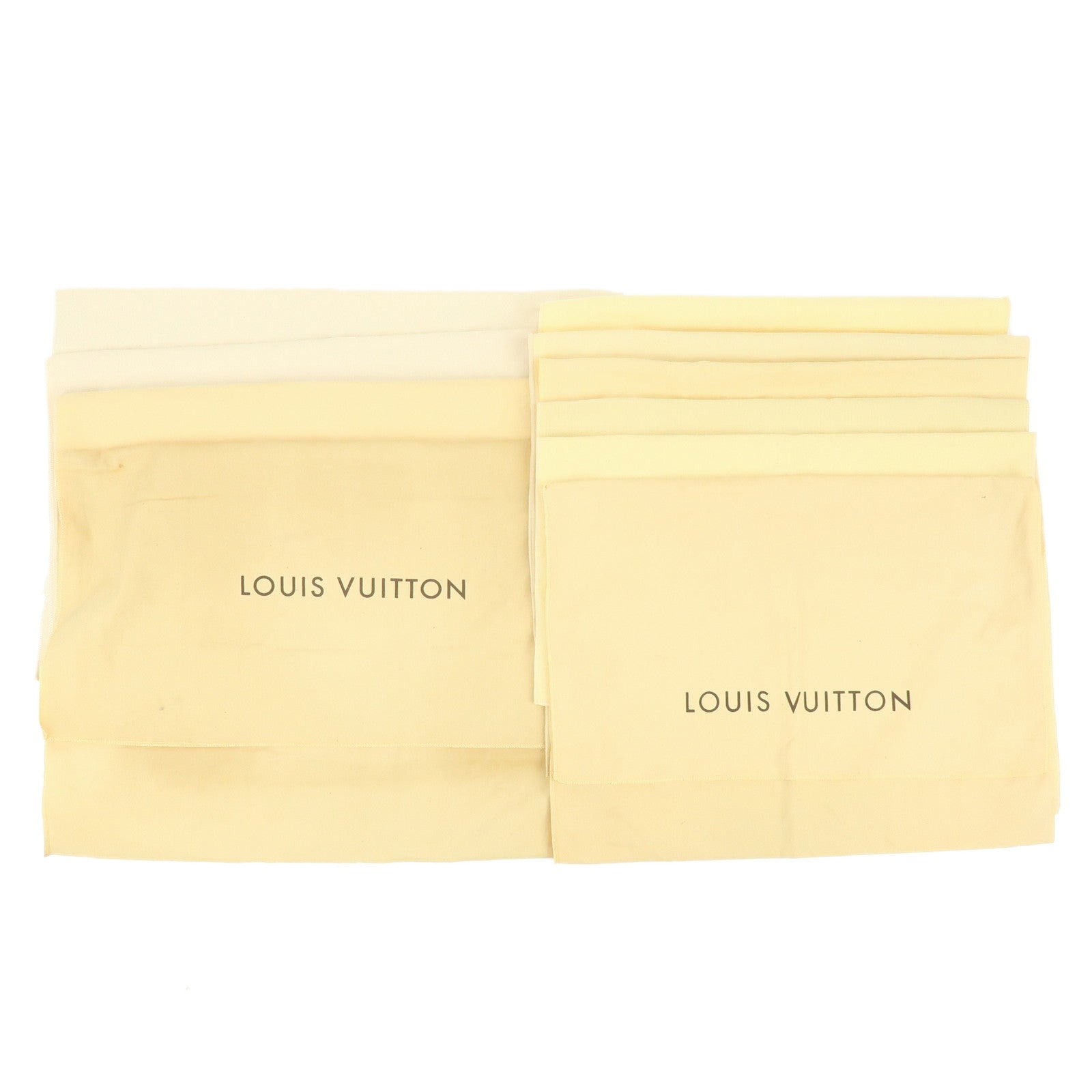 Loiuis Vuitton Set Of 10 Dust Bag Flap Style Beige Brown