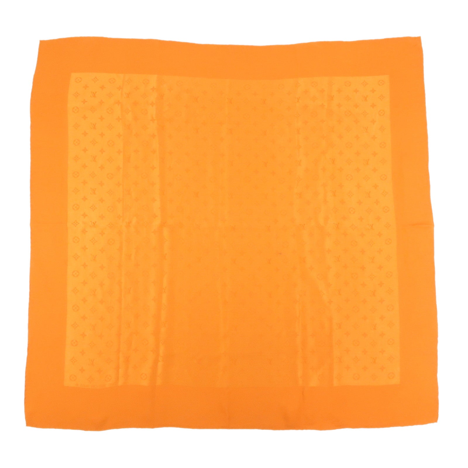 Louis Vuitton Monogram Silk 100% Scarf Orange