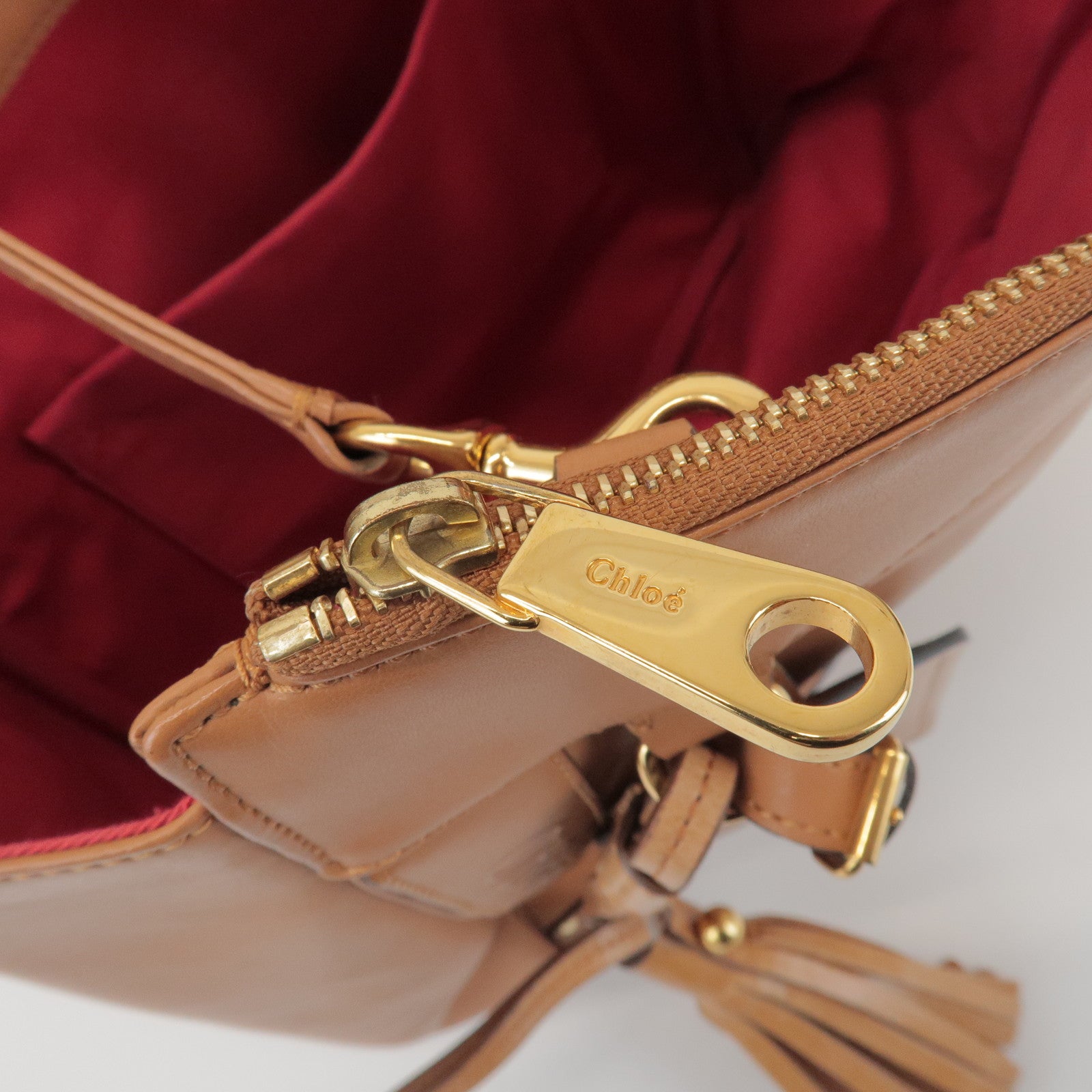 Chloe Eden Leather Tote Bag Shoulder Bag Hand Bag Brown