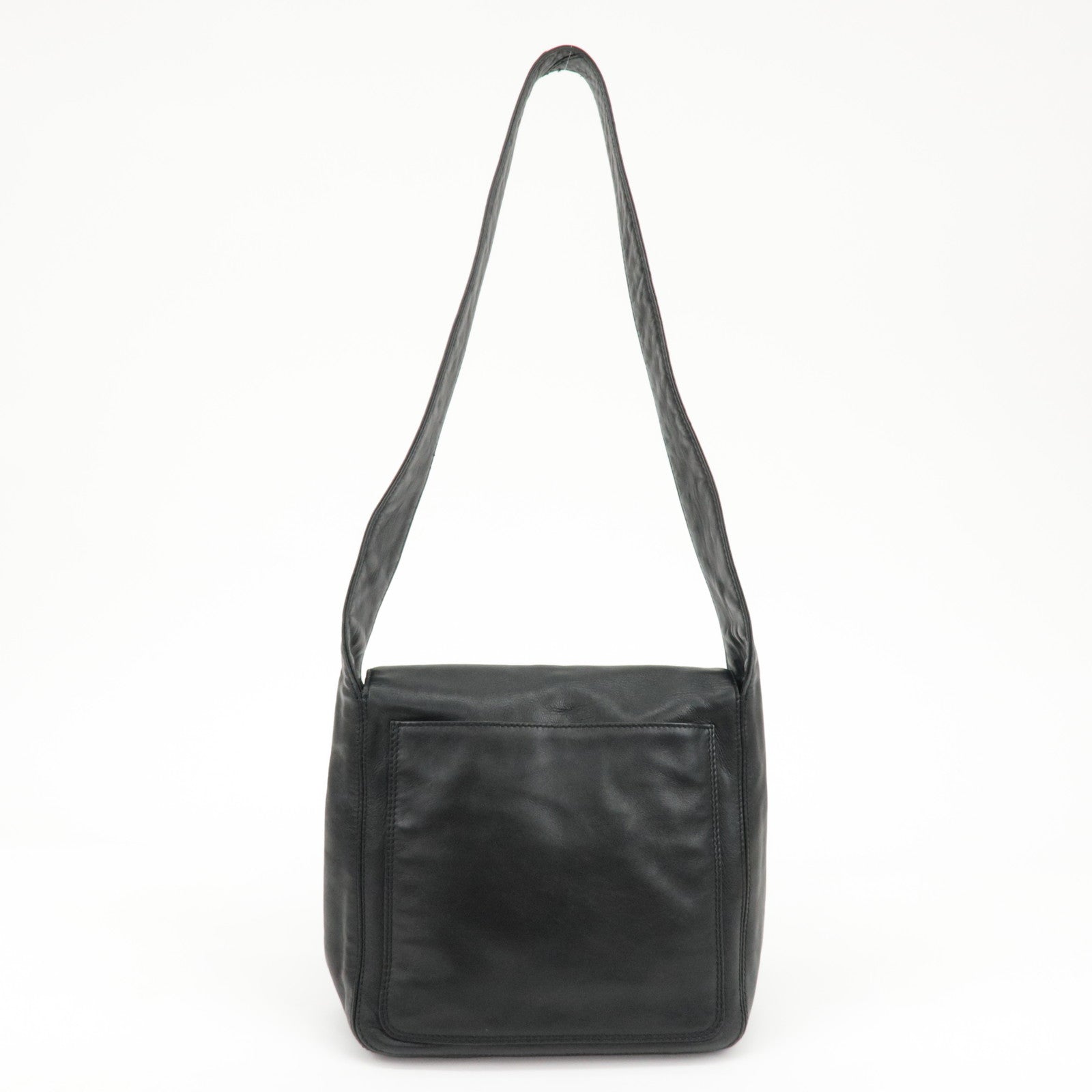 CHANEL COCO Mark Lamb Skin Shoulder Bag Crossbody Bag Used