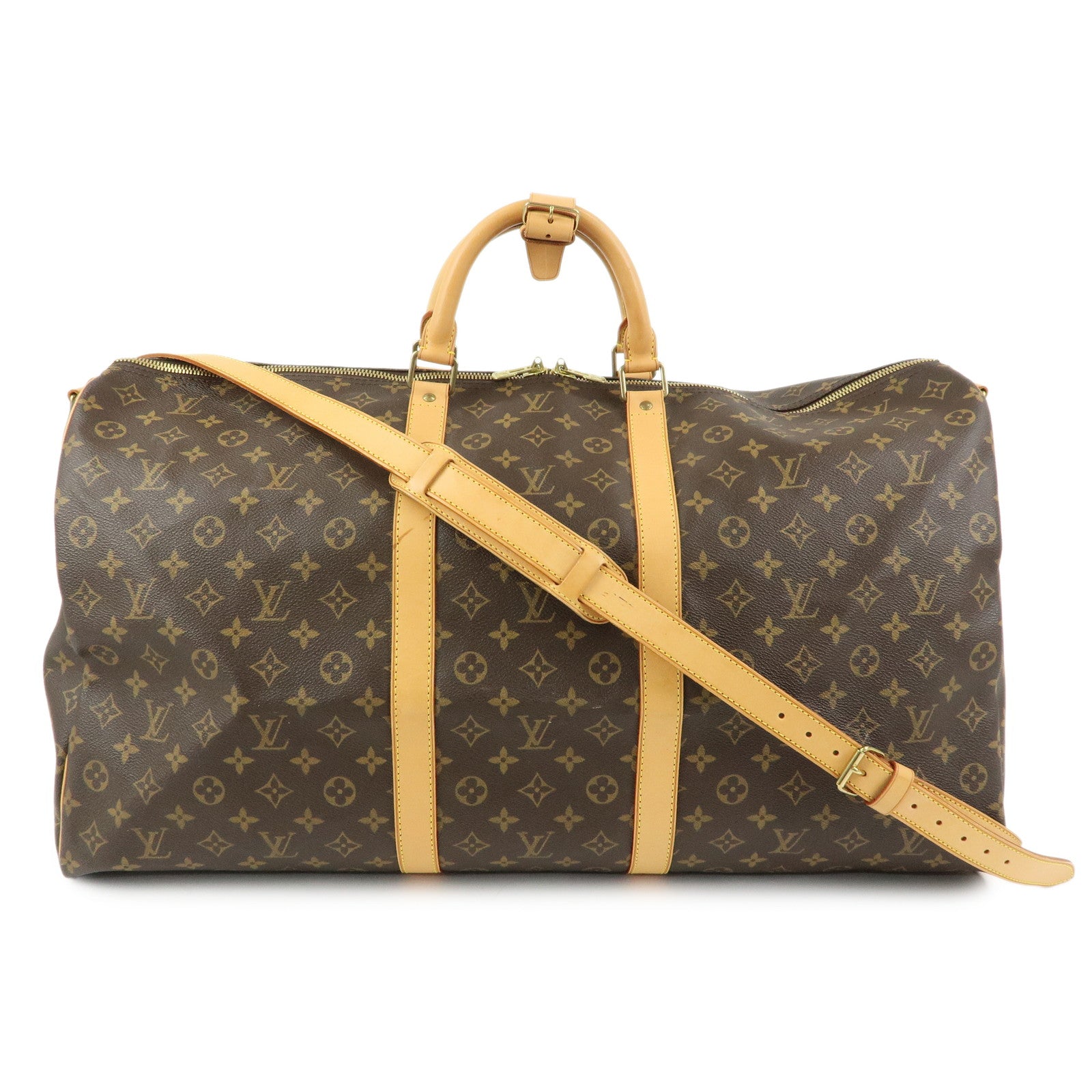 Louis Vuitton Monogram Keep All Bandouliere 60 Boston Bag M41412