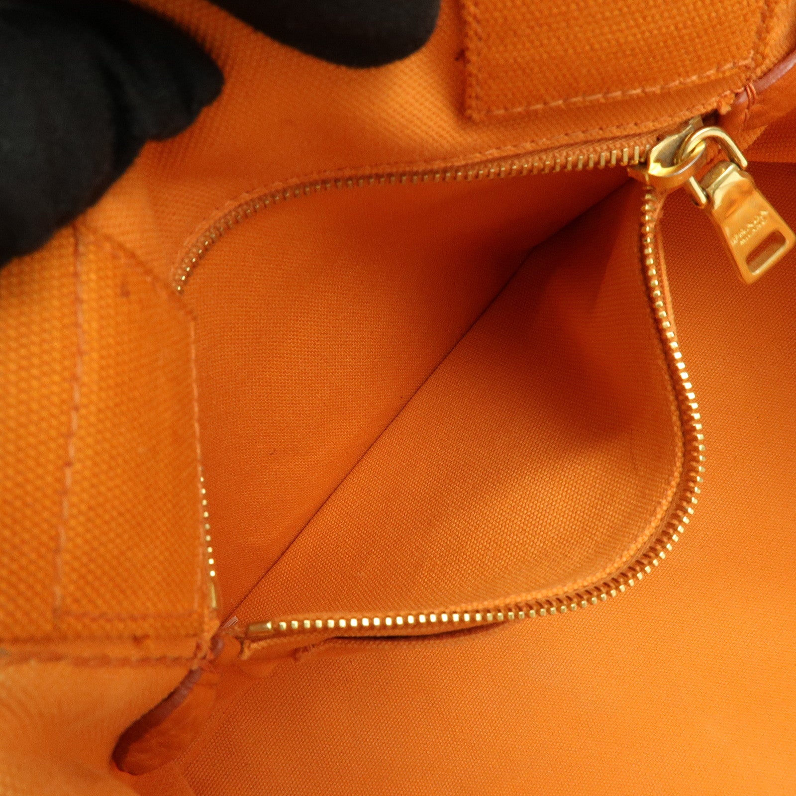 PRADA Canapa Canvas Tote Bag Hand Bag M Size Orange BN1877
