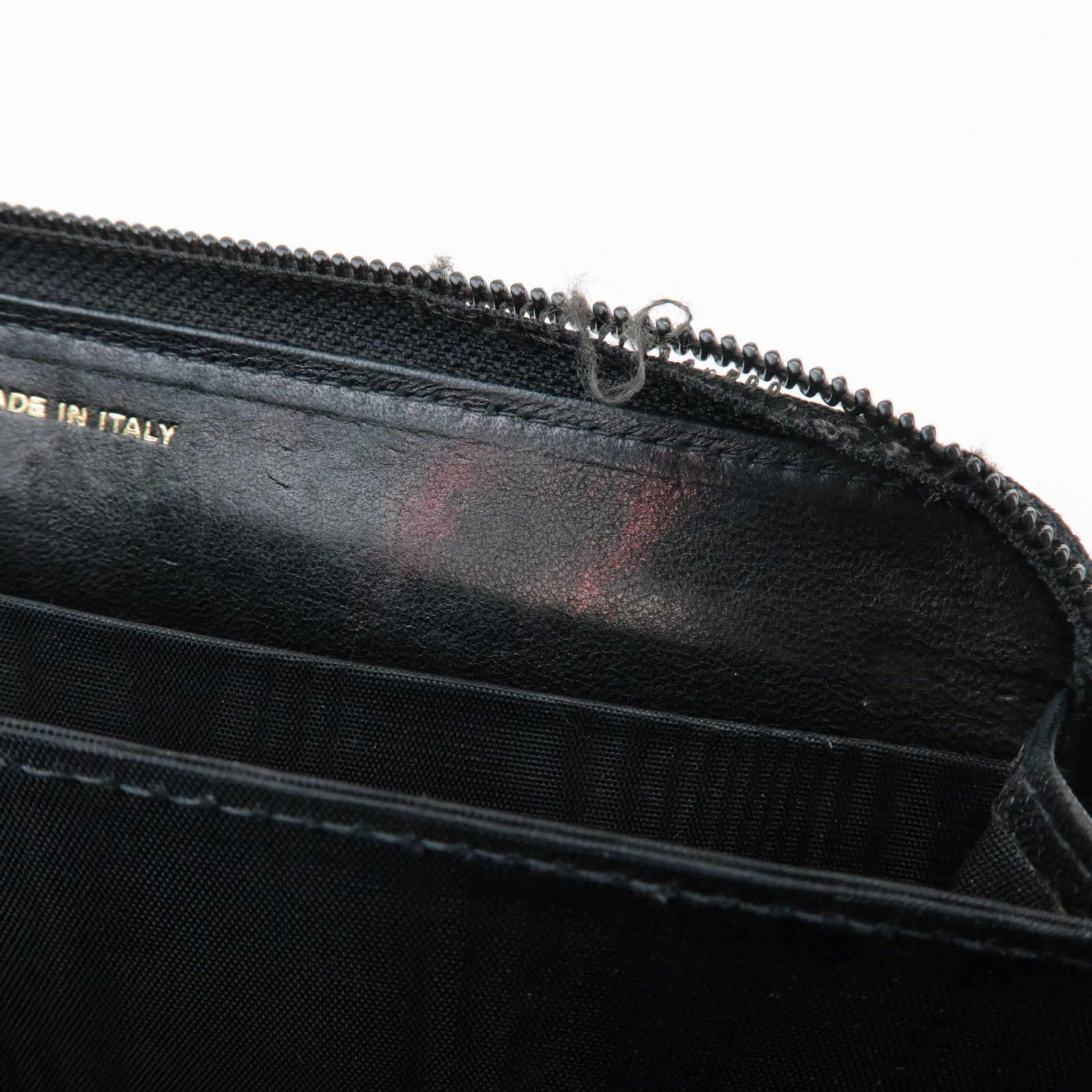 CHANEL COCO Mark Caviarskin Round Zippy Long Wallet Black