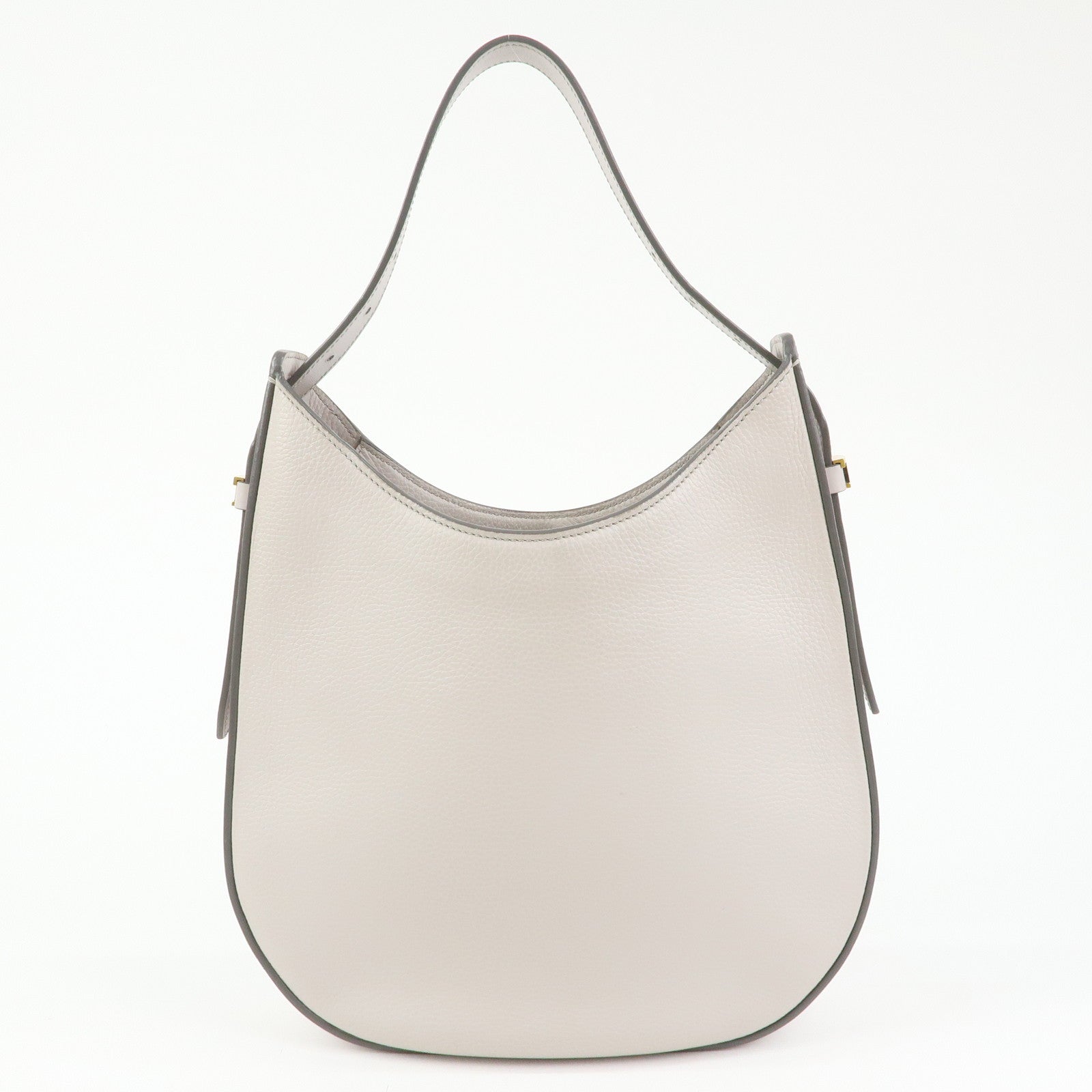 TOD'S OBOE Medium Leather Shoulder Bag Hand Bag Gray