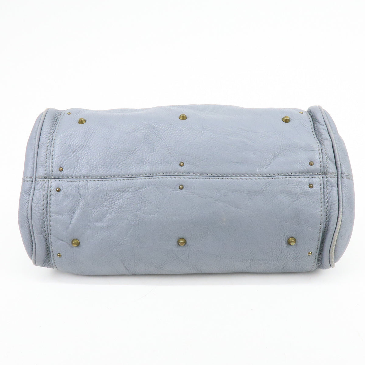 Chloe Paddington Leather Hand Bag Shoulder Bag Boston Bag Gray