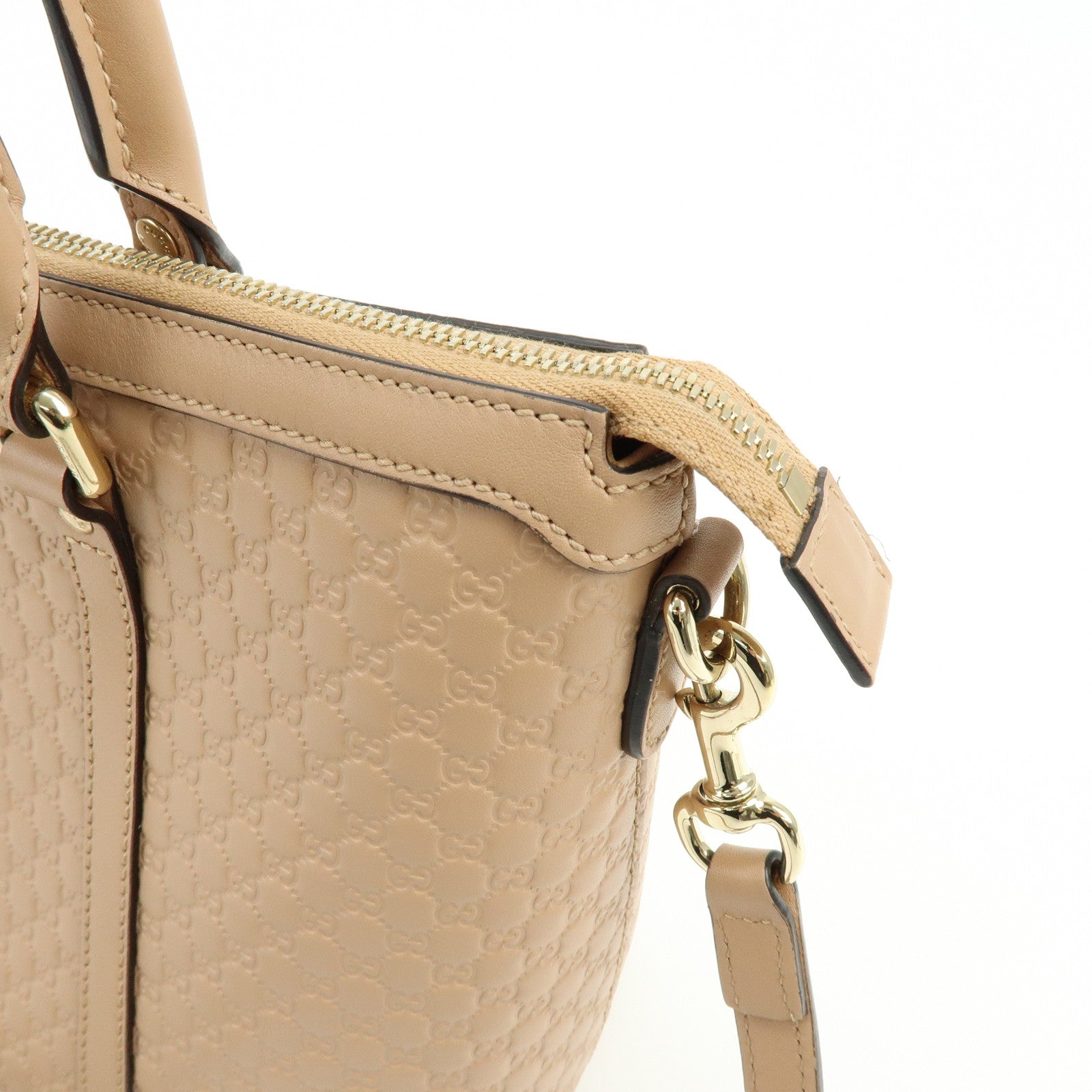 GUCCI Microguccissima Leather 2Way Shoulder Bag Pink Beige 449656