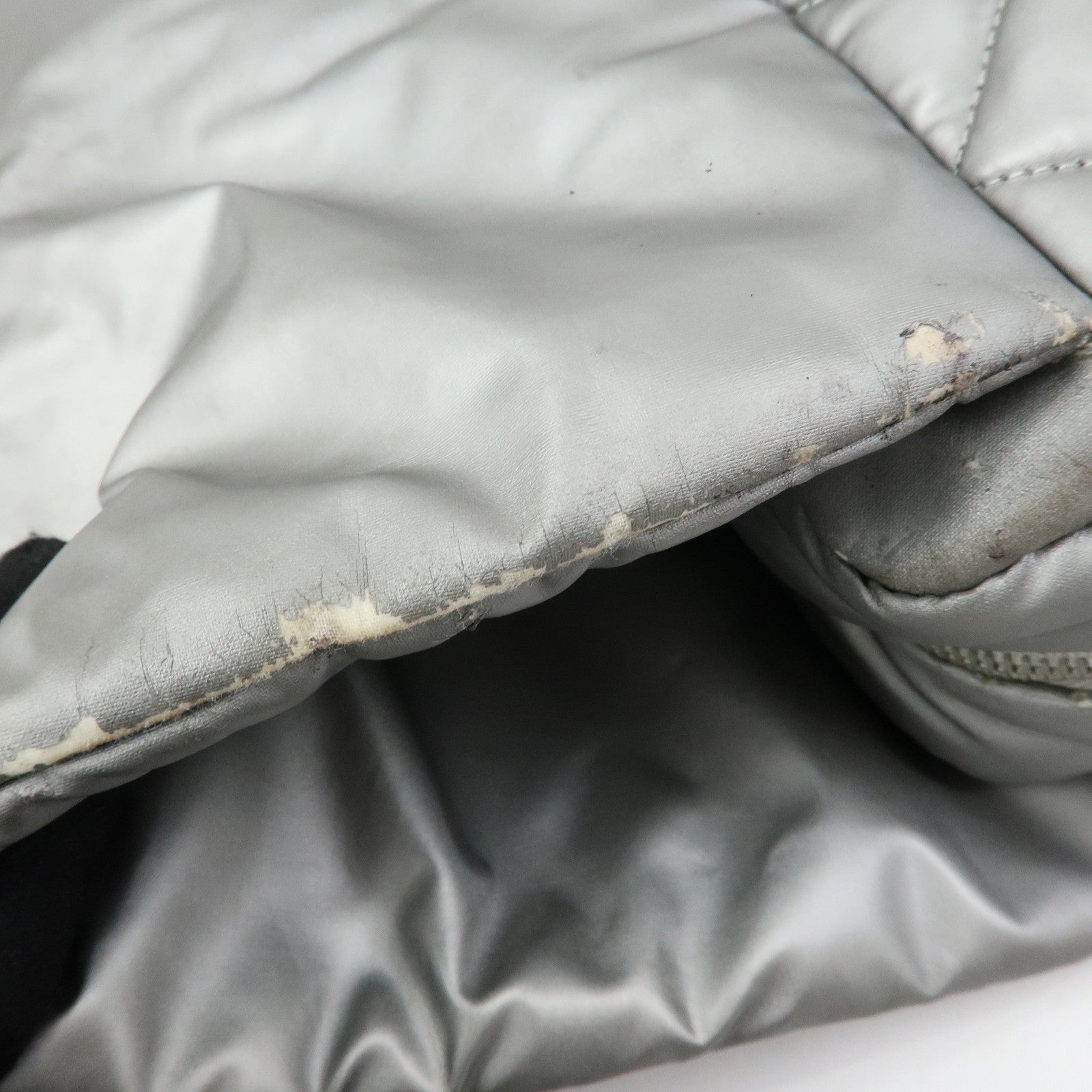 CHANEL Sports Matelasse PVC Coated Canvas Shoulder Bag Silver