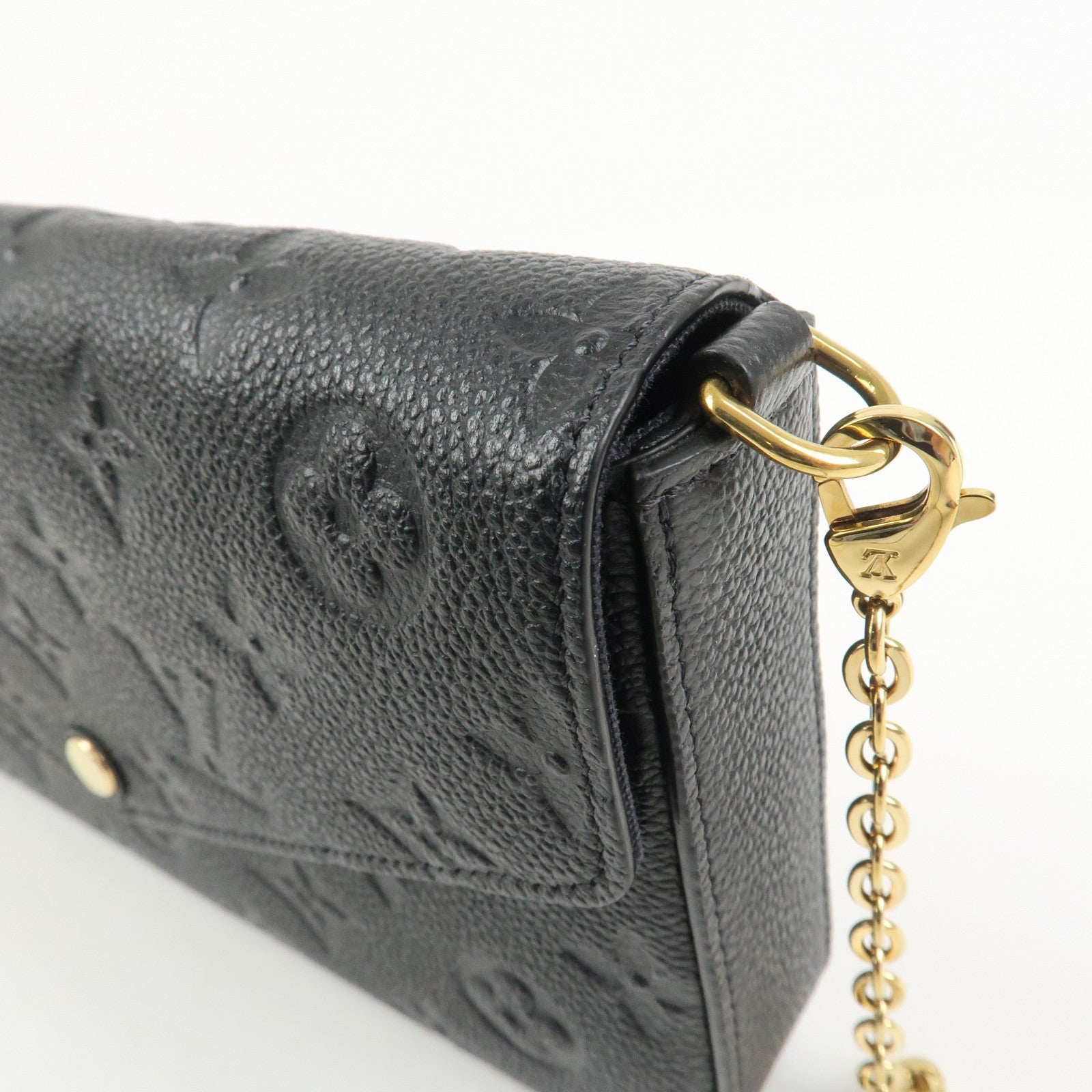 Louis Vuitton Monogram Empreinte Pochette Fテゥlicie Noir Black M82477