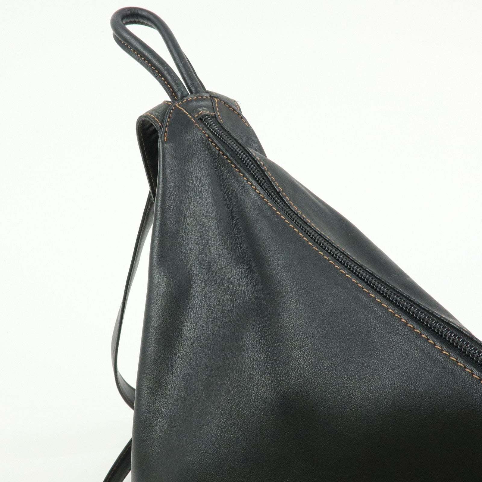 LOEWE Anton Calf Leather Backpack Rucksack Black