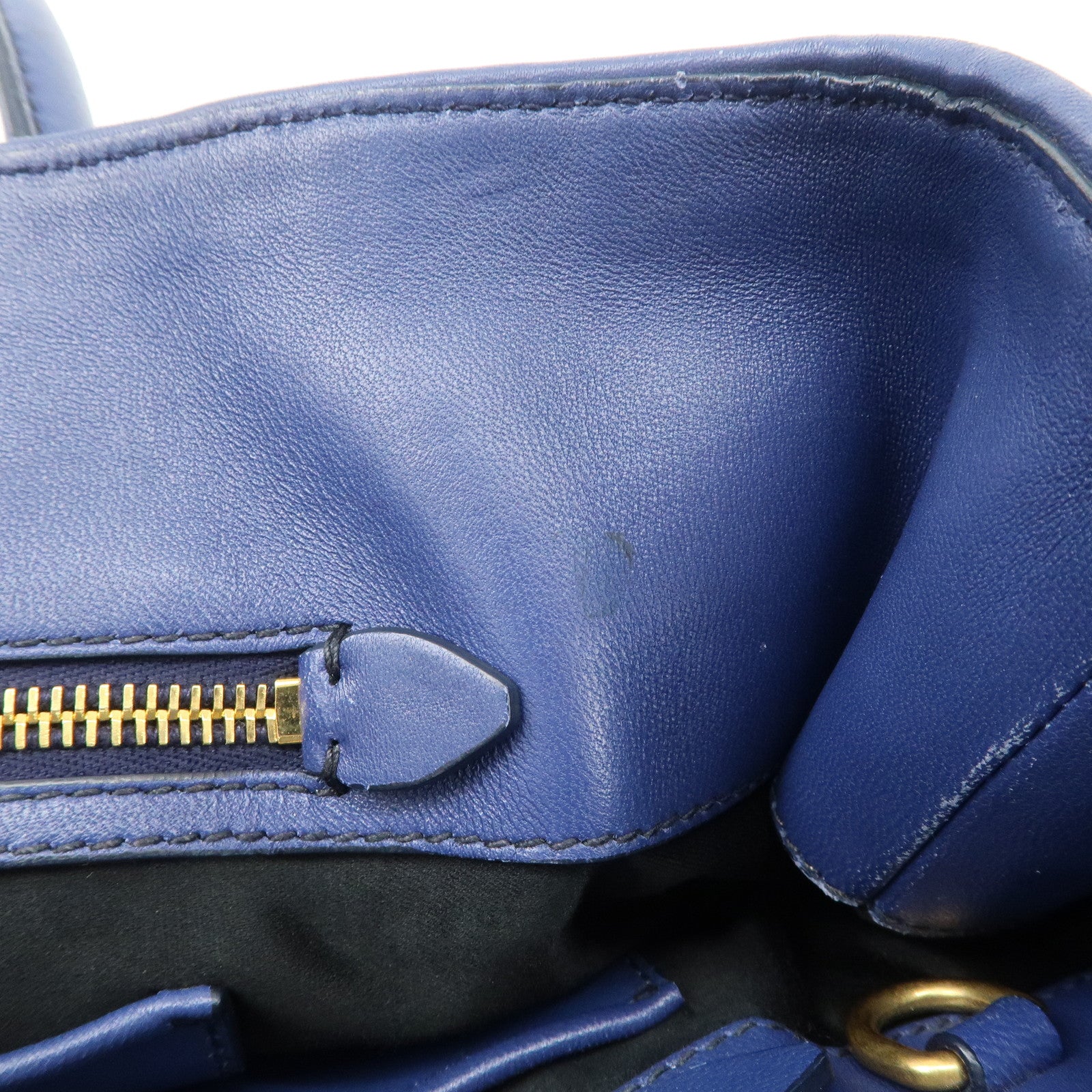 MIU MIU Matelasse Nappa Leather 2Way Bag Hand Bag Blue RN1047