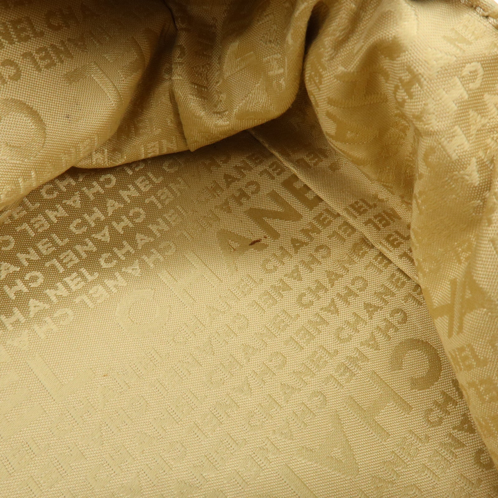 CHANEL Chocolate Bar COCO Mark Caviarskin Hand Bag Beige