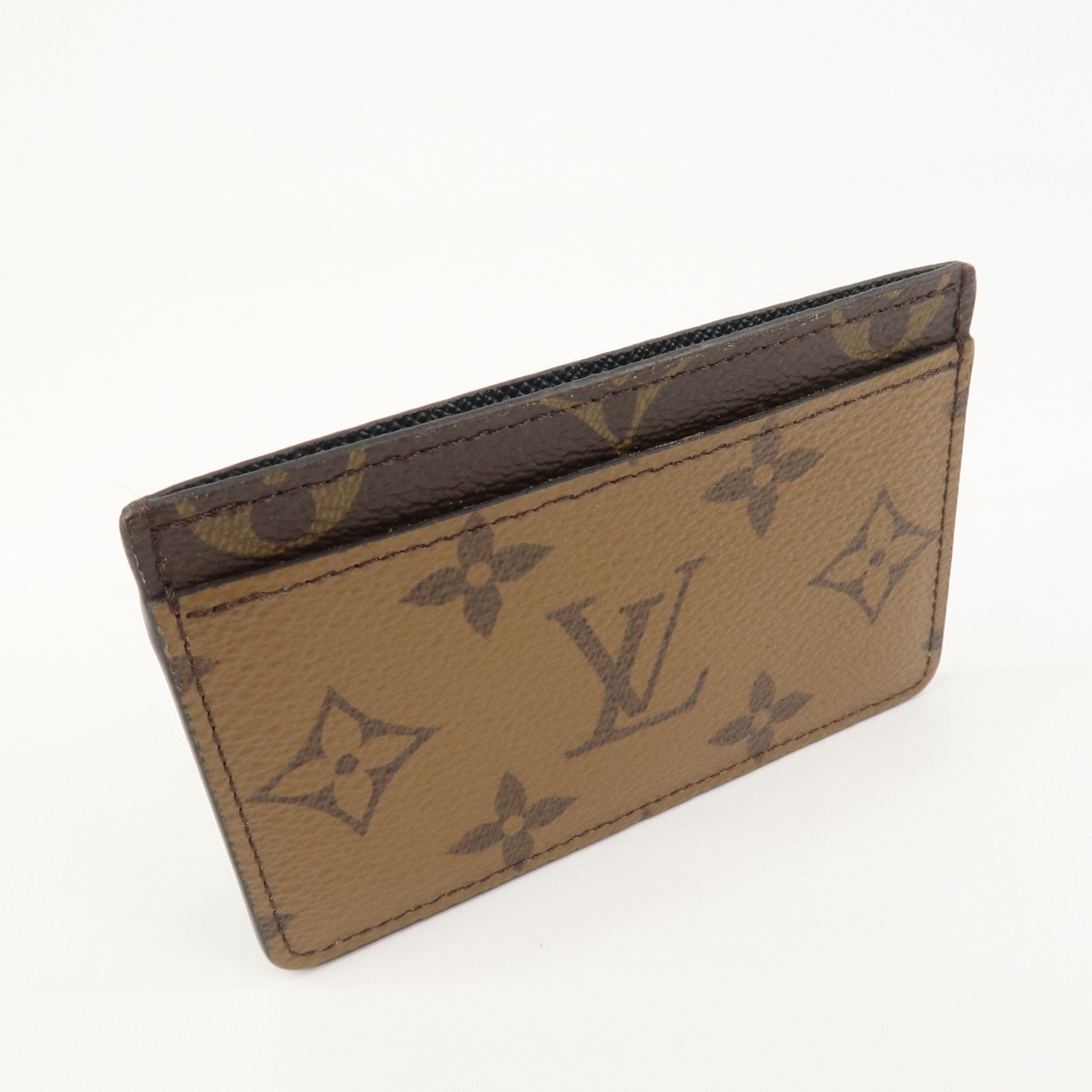 Louis Vuitton Monogram Reverse Porte Cartes Simple Card Case M69161