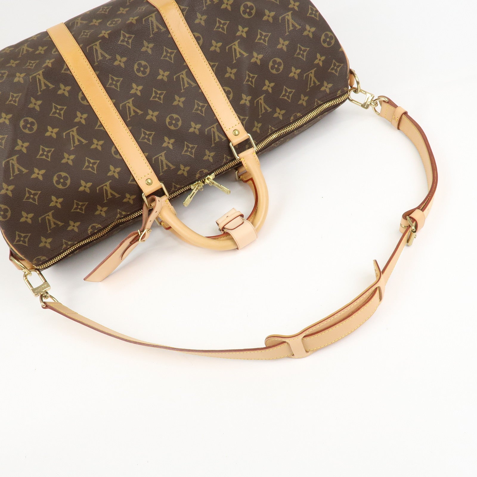 Louis Vuitton Monogram Keep All 50 Bandouliere Boston Bag M41416