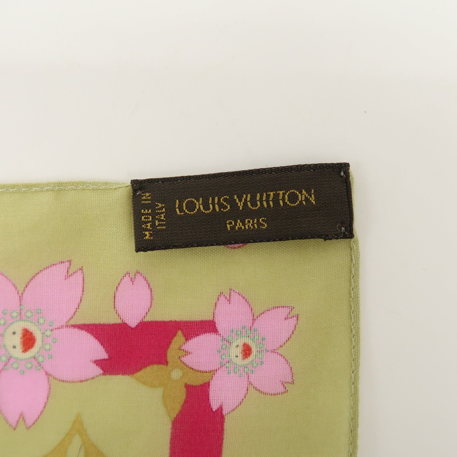 Louis Vuitton Monogram Cotton 100% Scarf Murakami M71921 Used