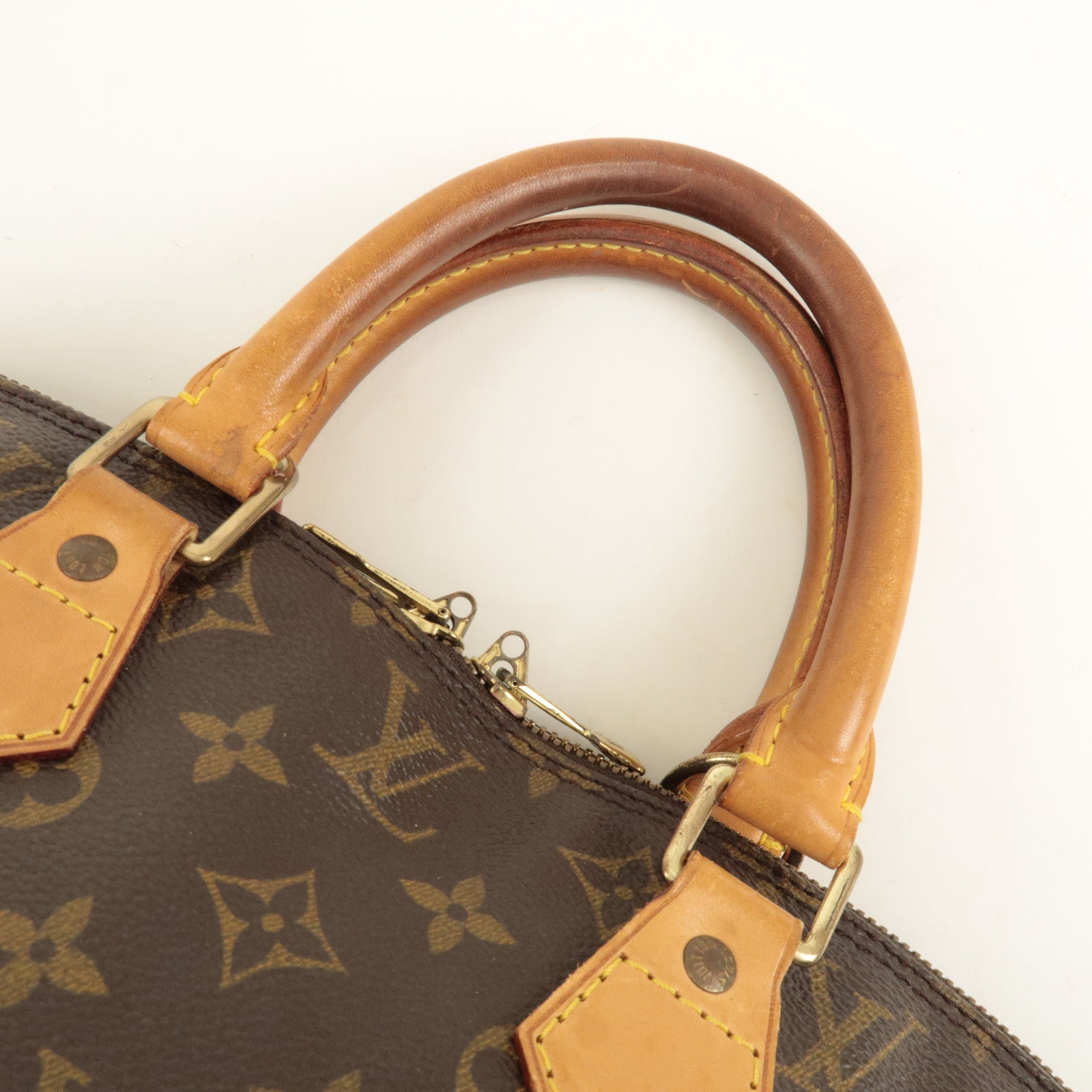 Louis Vuitton Monogram Alma Hand Bag Brown M51130 Used