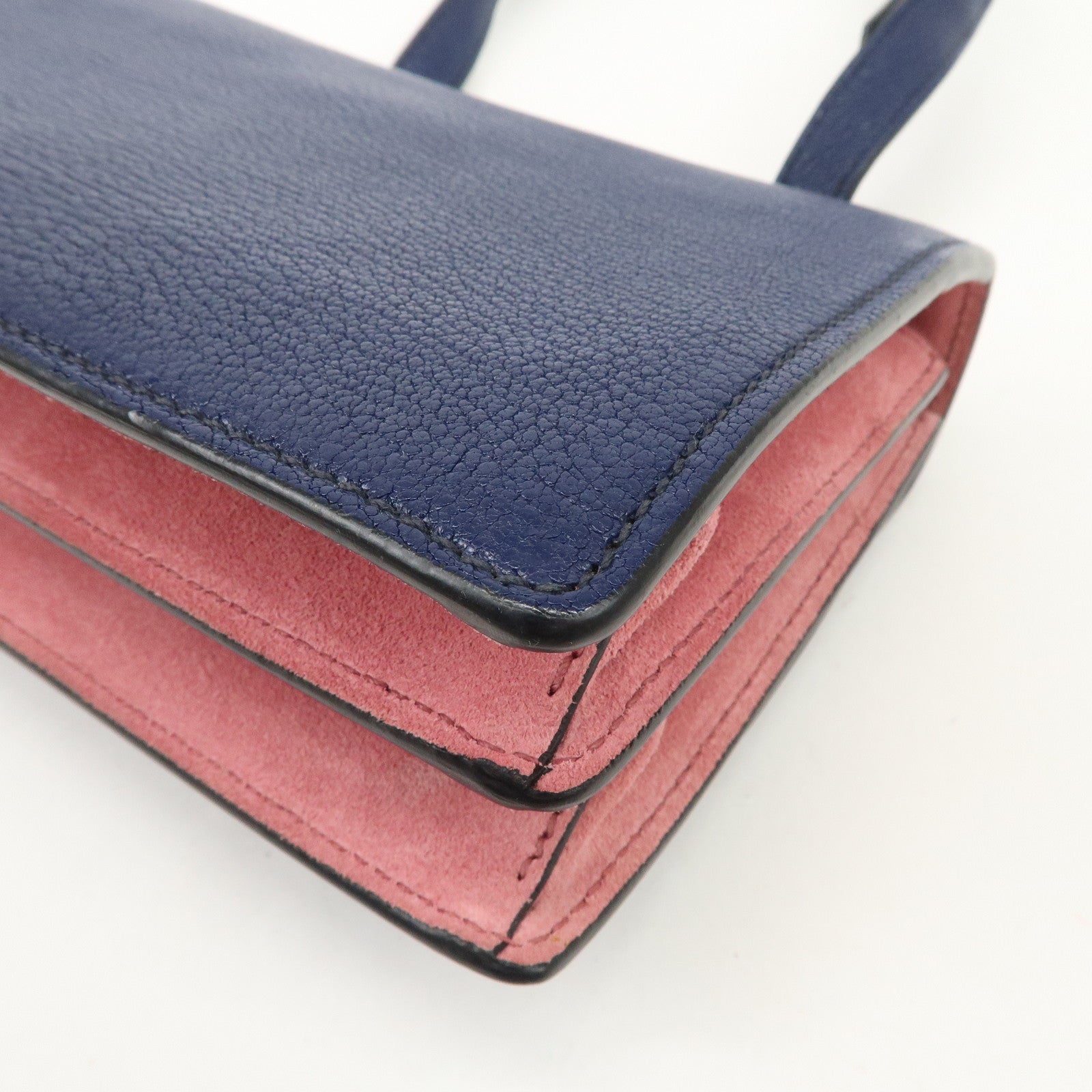 MIU MIU Madras Leather Shoulder Bag Crossbody Bag 5BH087 Used