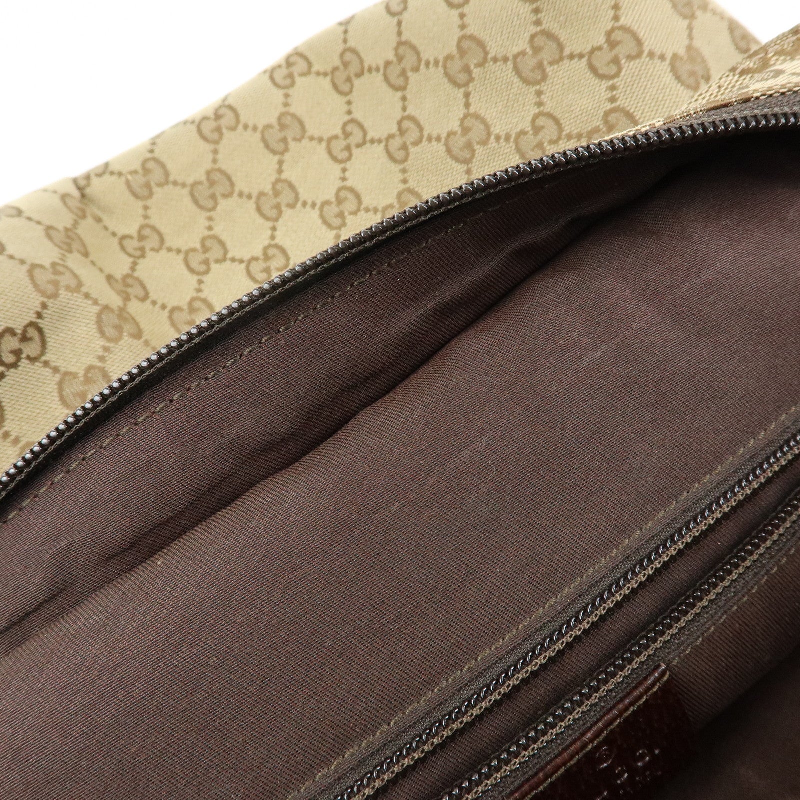 GUCCI Sherry GG Canvas Leather Shoulder Bag Beige Brown 189751
