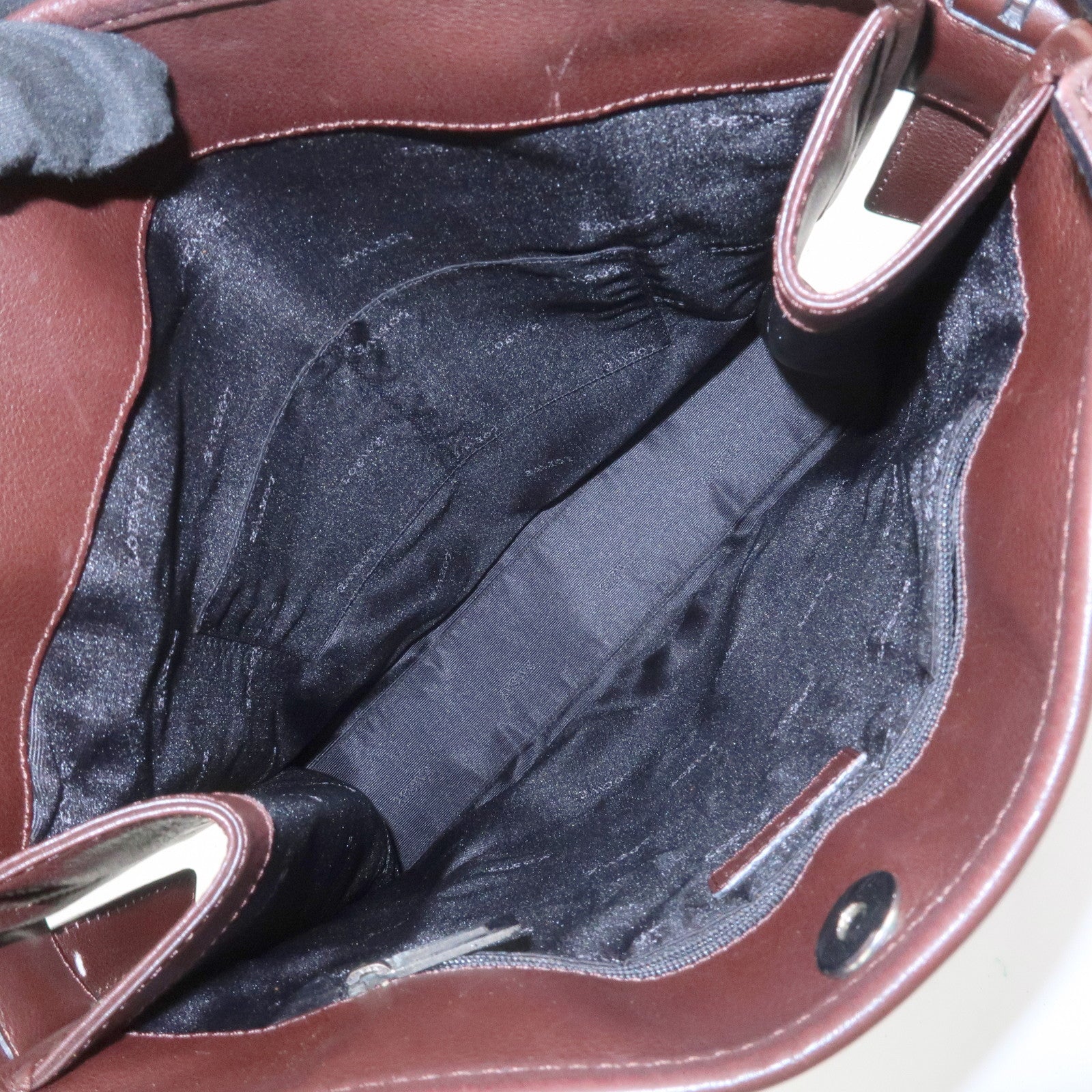 LOEWE Anagram Logo Leather Shoulder Bag Crossbody Bag Brown