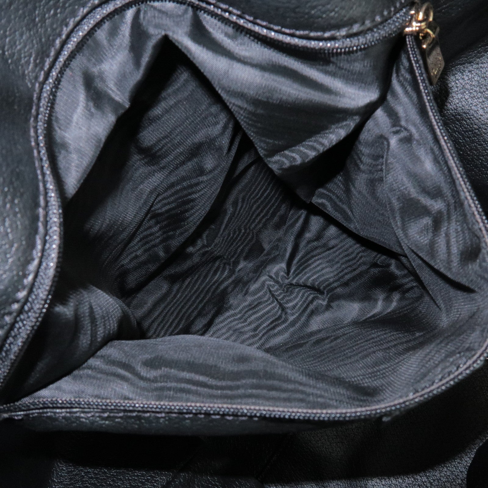 CELINE Macadam PVC Leather Boston Bag Hand Bag Black Brown
