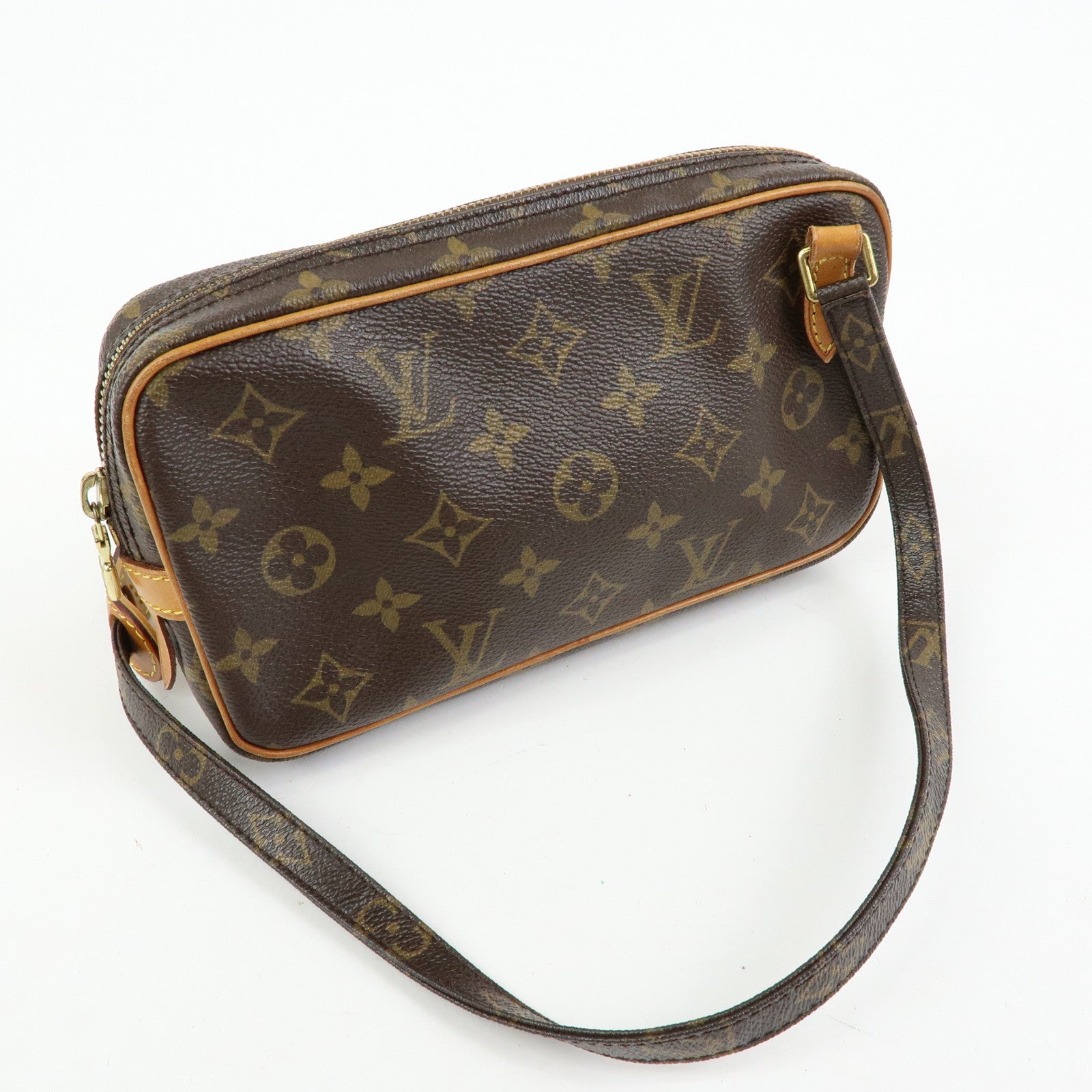 Louis Vuitton Monogram Pochette Marly Bandouliere Bag Brown M51828