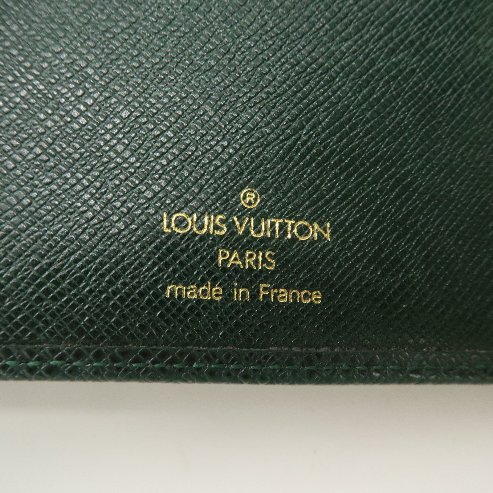 Louis Vuitton Taiga Agenda MM Planner Cover Epicea R20431 Used