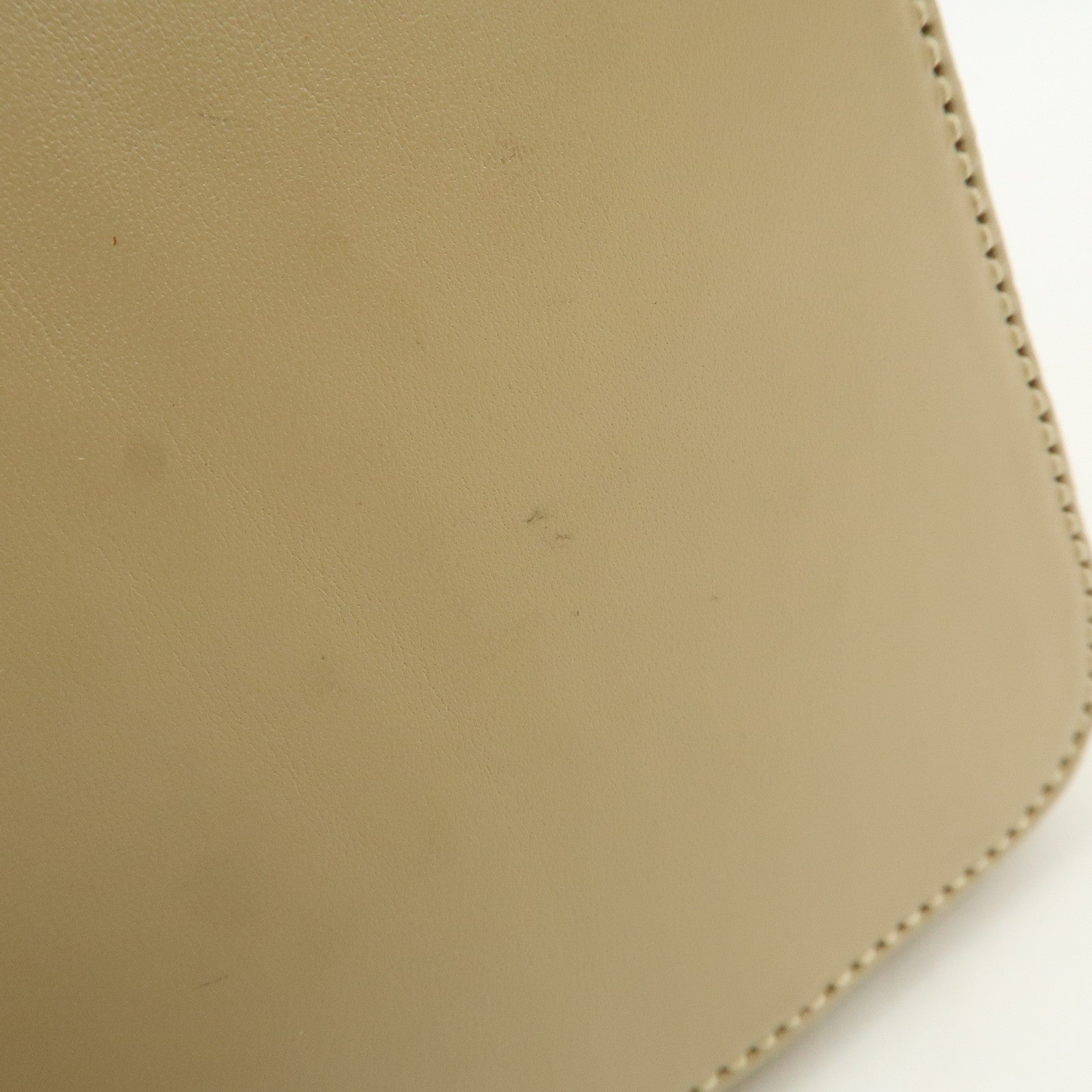GUCCI GG Canvas Leather Vanity Bag Hand Bag Light Beige 039.1052