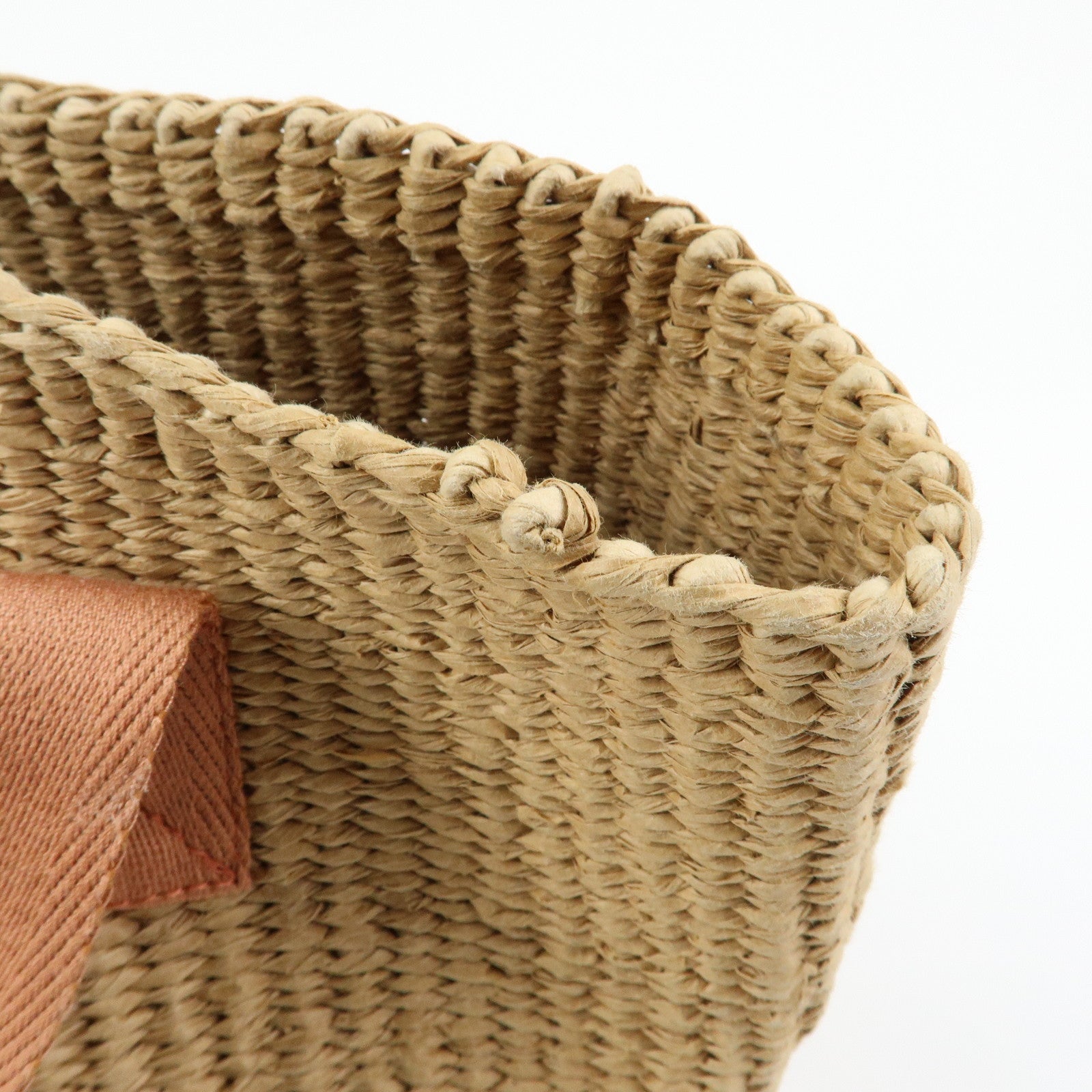 Chloe Mifuko Raffia Canvas Hand Bag Tote Bag Natural Beige