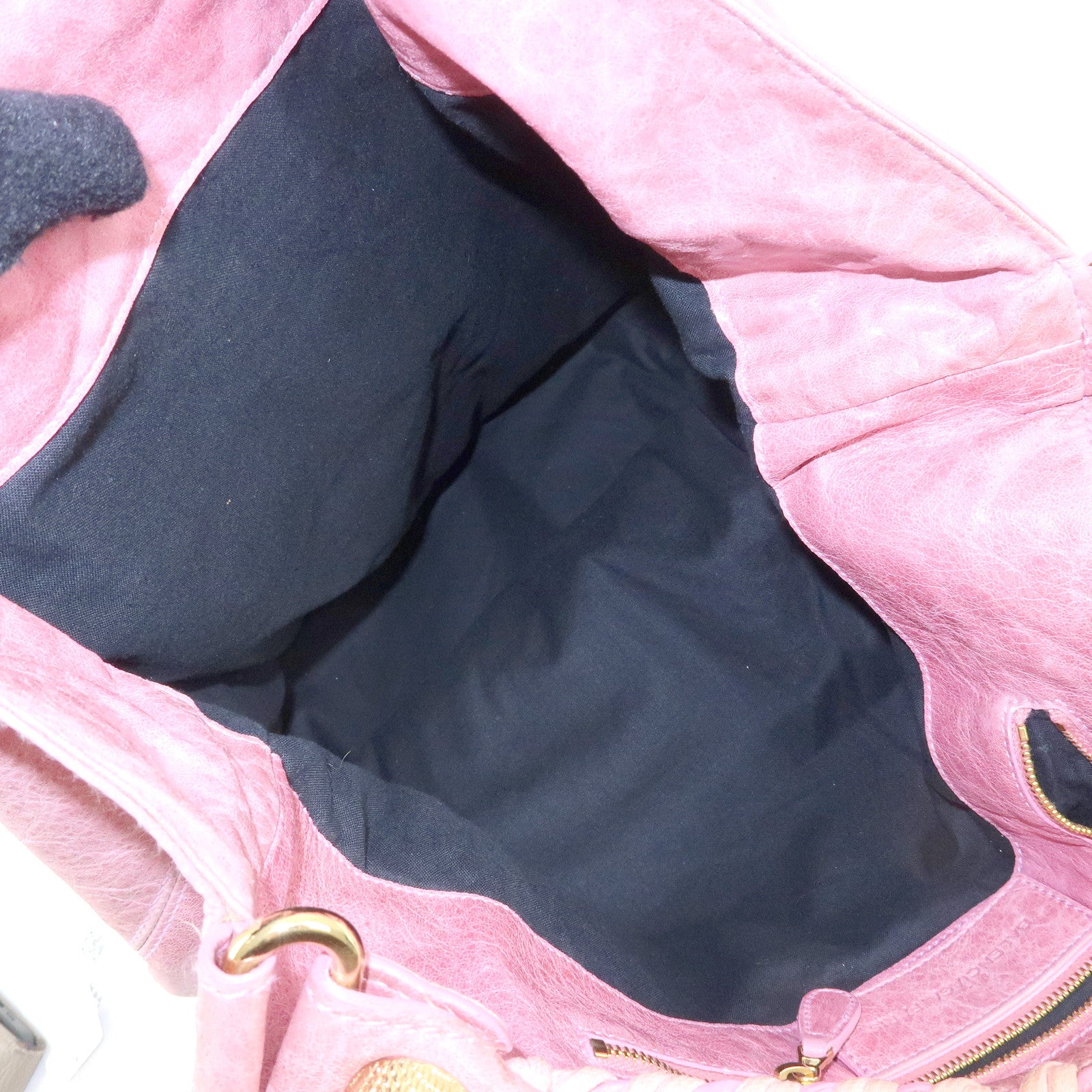 BALENCIAGA Giant 21 Bucket Bag Leather Shoulder Bag Pink 192913